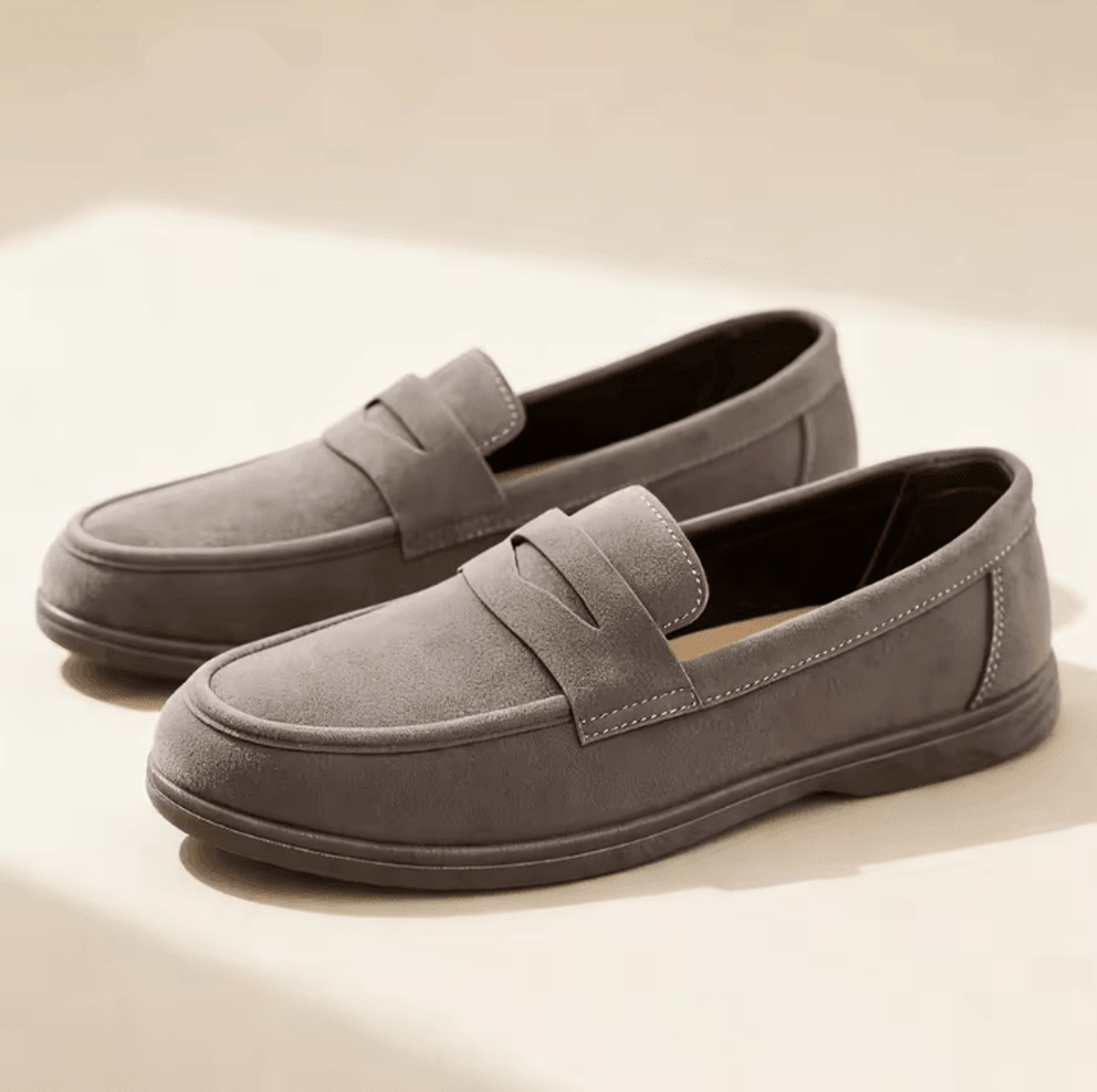Business Commute Mens Casual Loafers Genuine Leather Lightweight Driving Walking Shoes 1