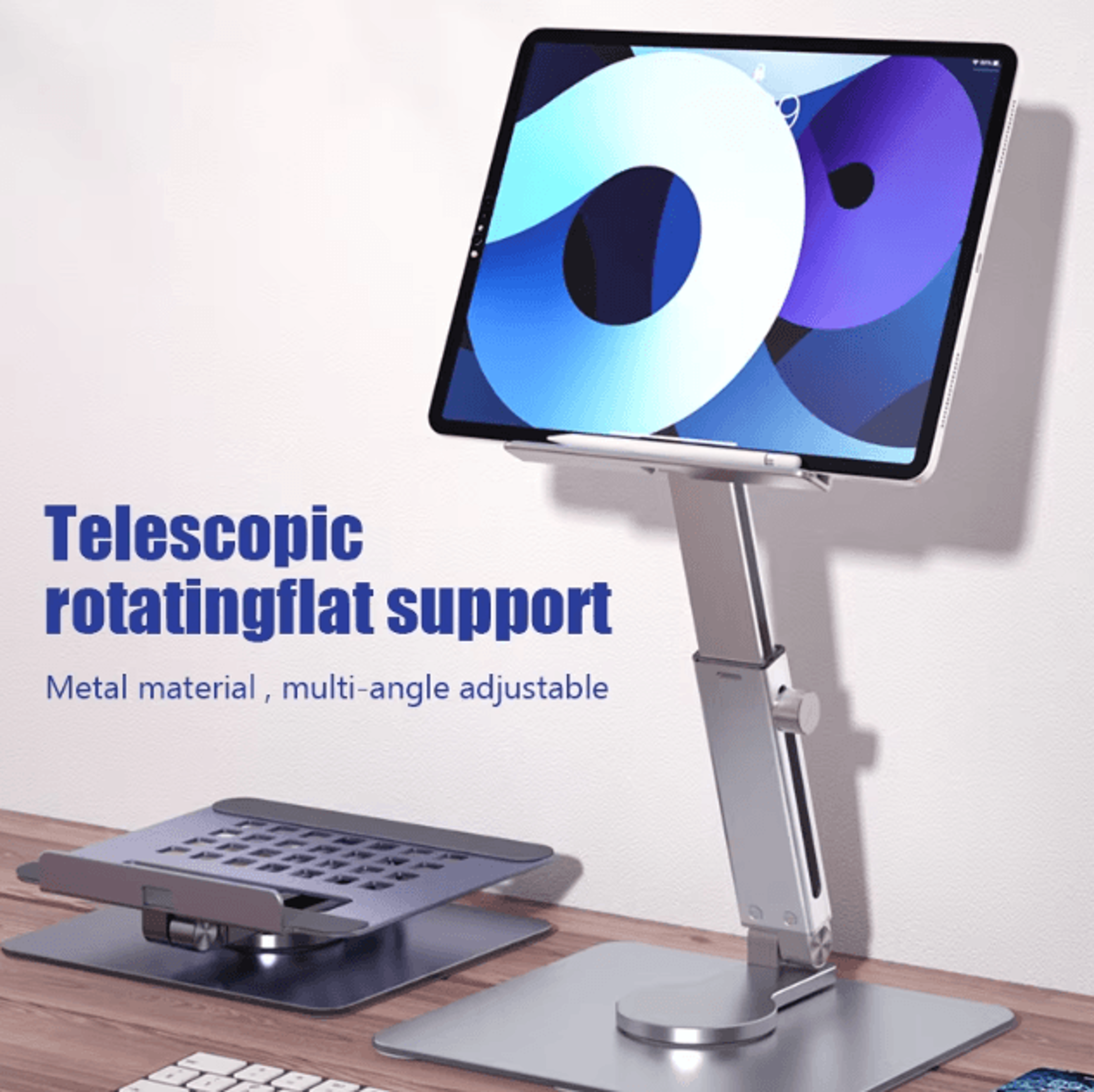 alloy sliding retractable folding tablet and laptop stand holder portable support bracket for macbook ipad