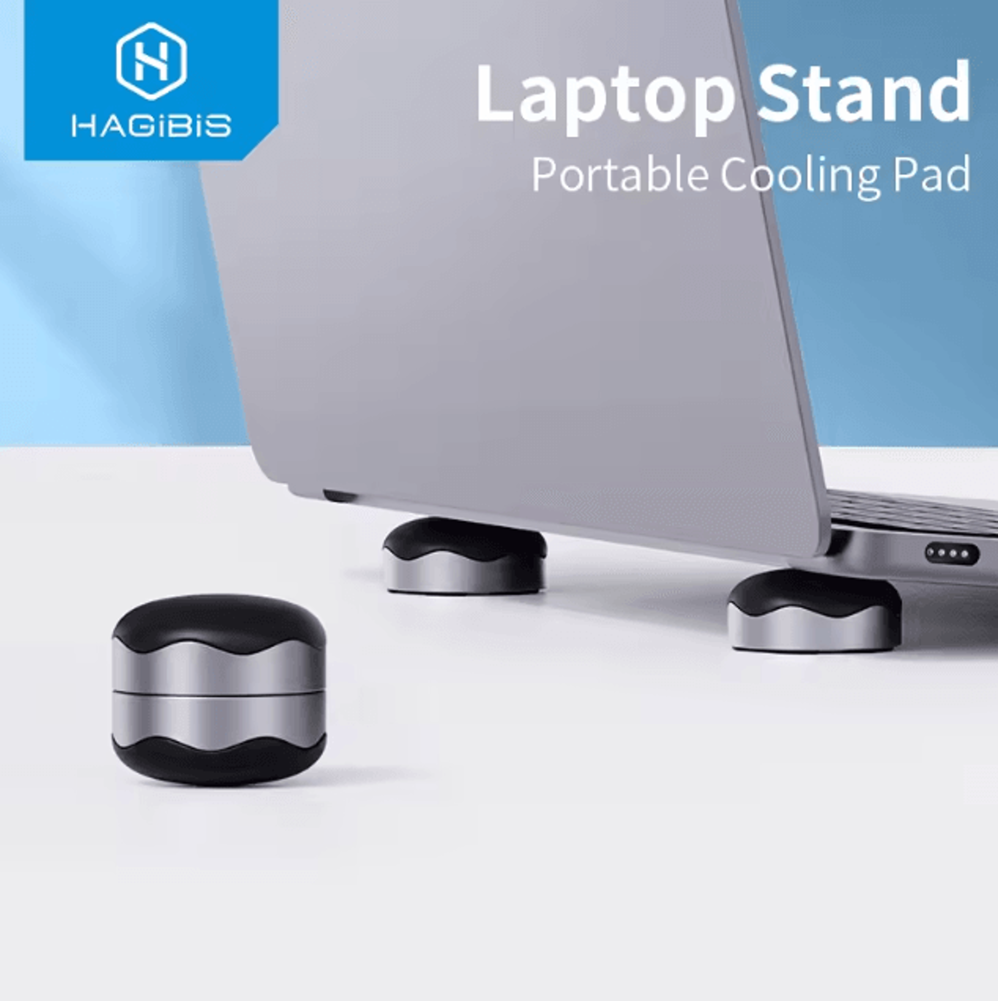 hagibis magnetic portable laptop stand cooling pad for macbook and laptops
