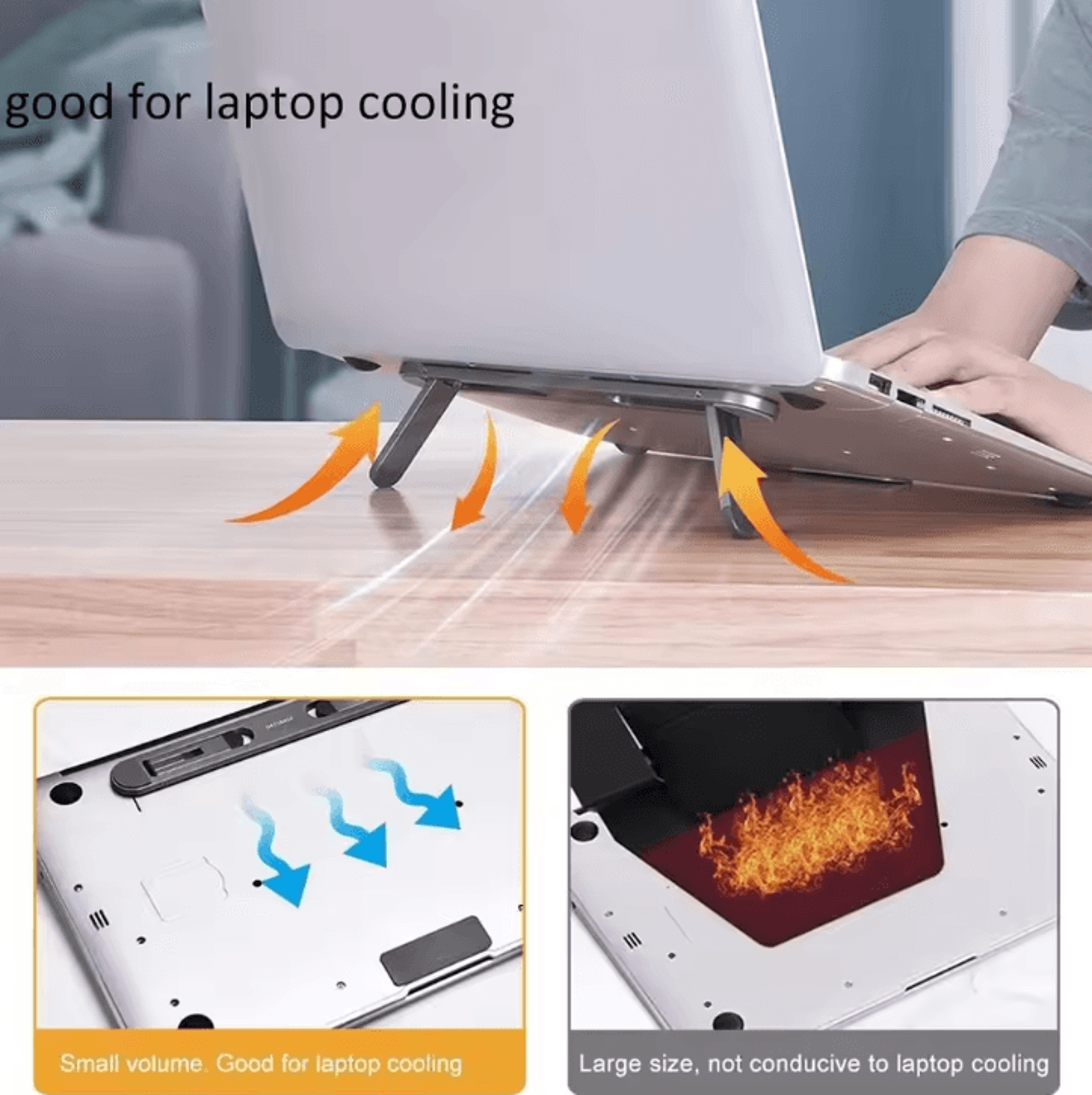 Invisible Folding Laptop Legs Universal Stand For MacBook Dell HP Lenovo Samsung 1