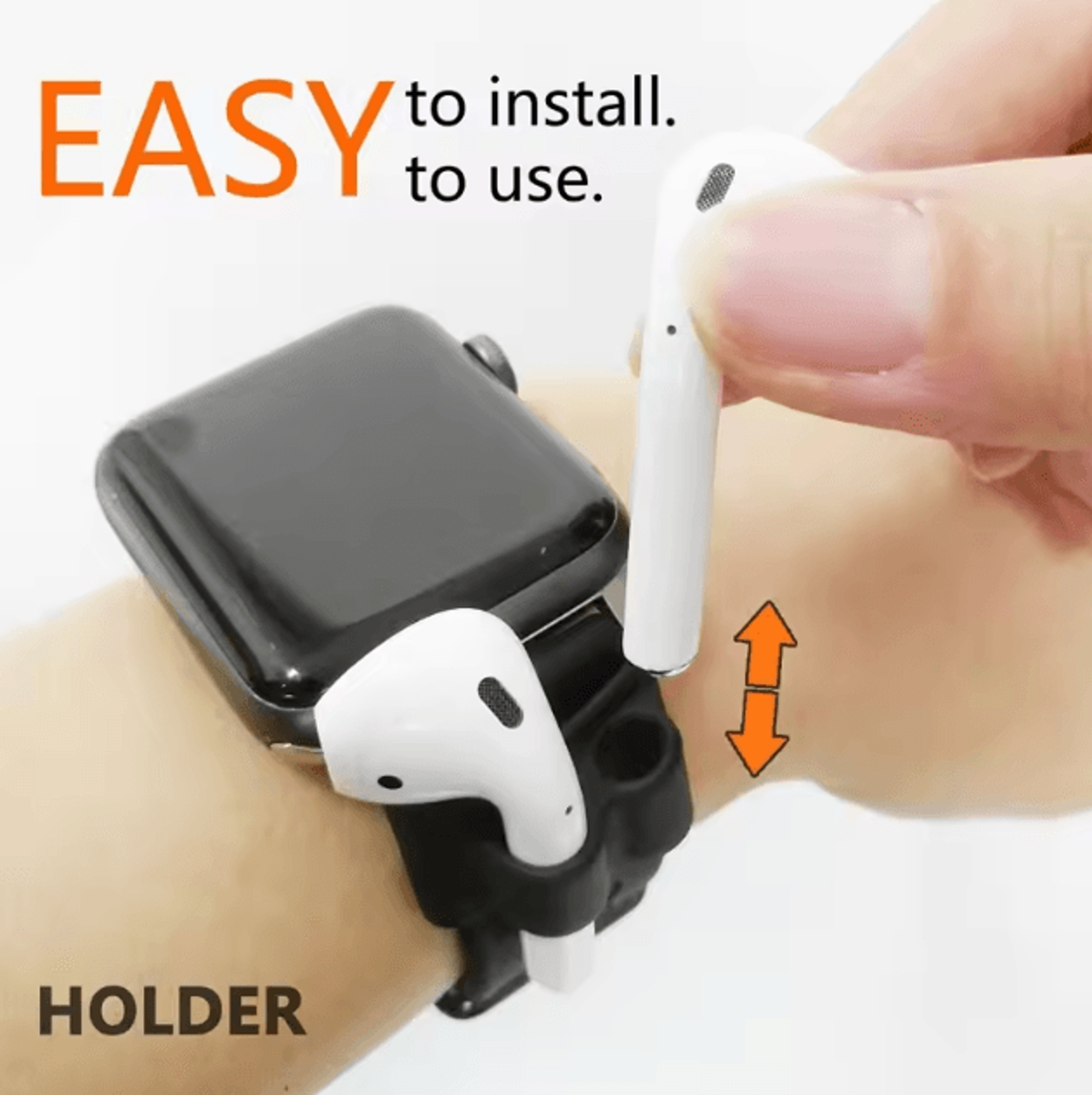 Silicone AirPods Holder Clip With AntiLost Hook Stand Compatible With Apple Watch And Wireless Earp 1