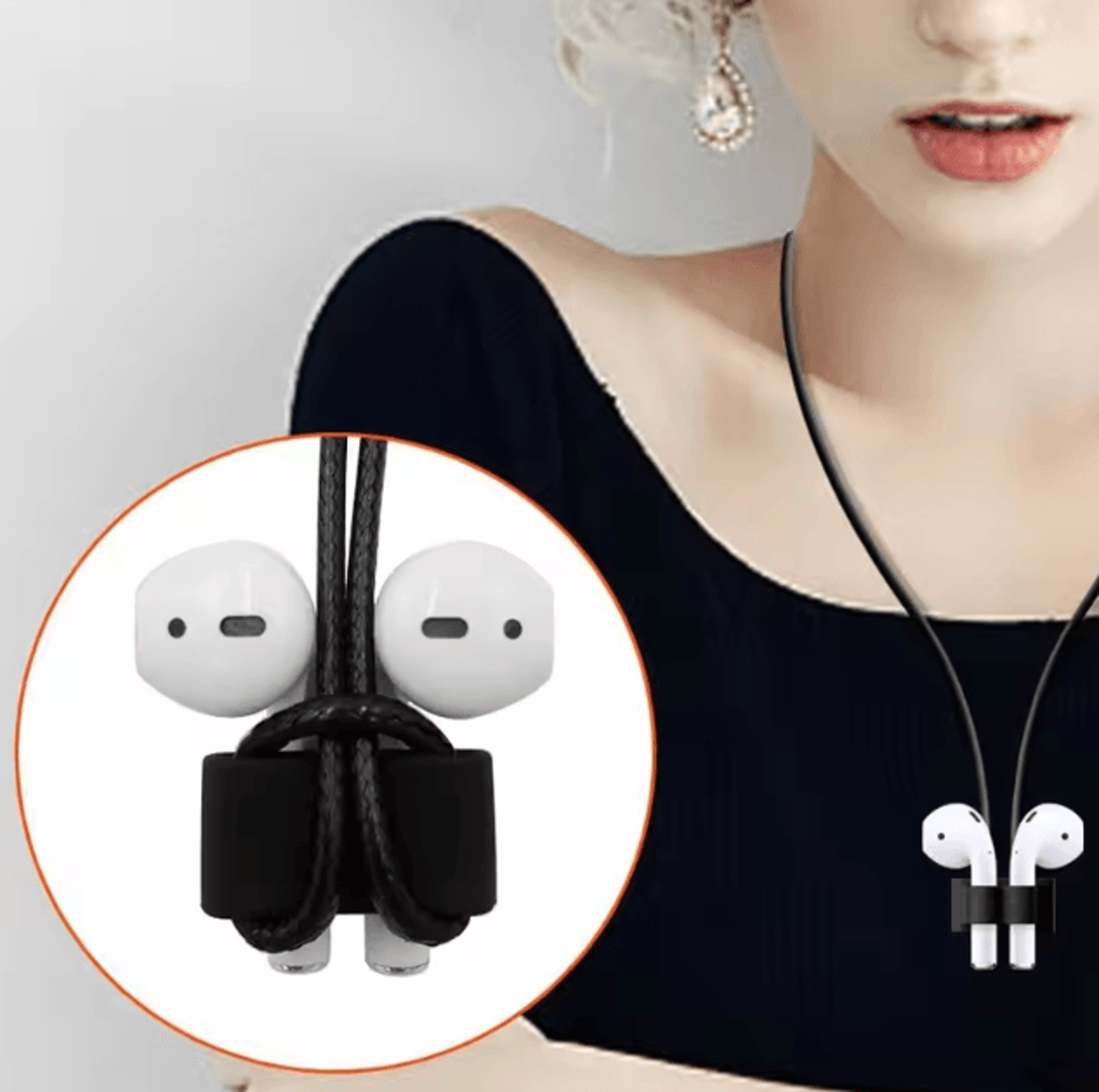 Silicone AirPods Holder Clip With AntiLost Hook Stand Compatible With Apple Watch And Wireless Earp 2