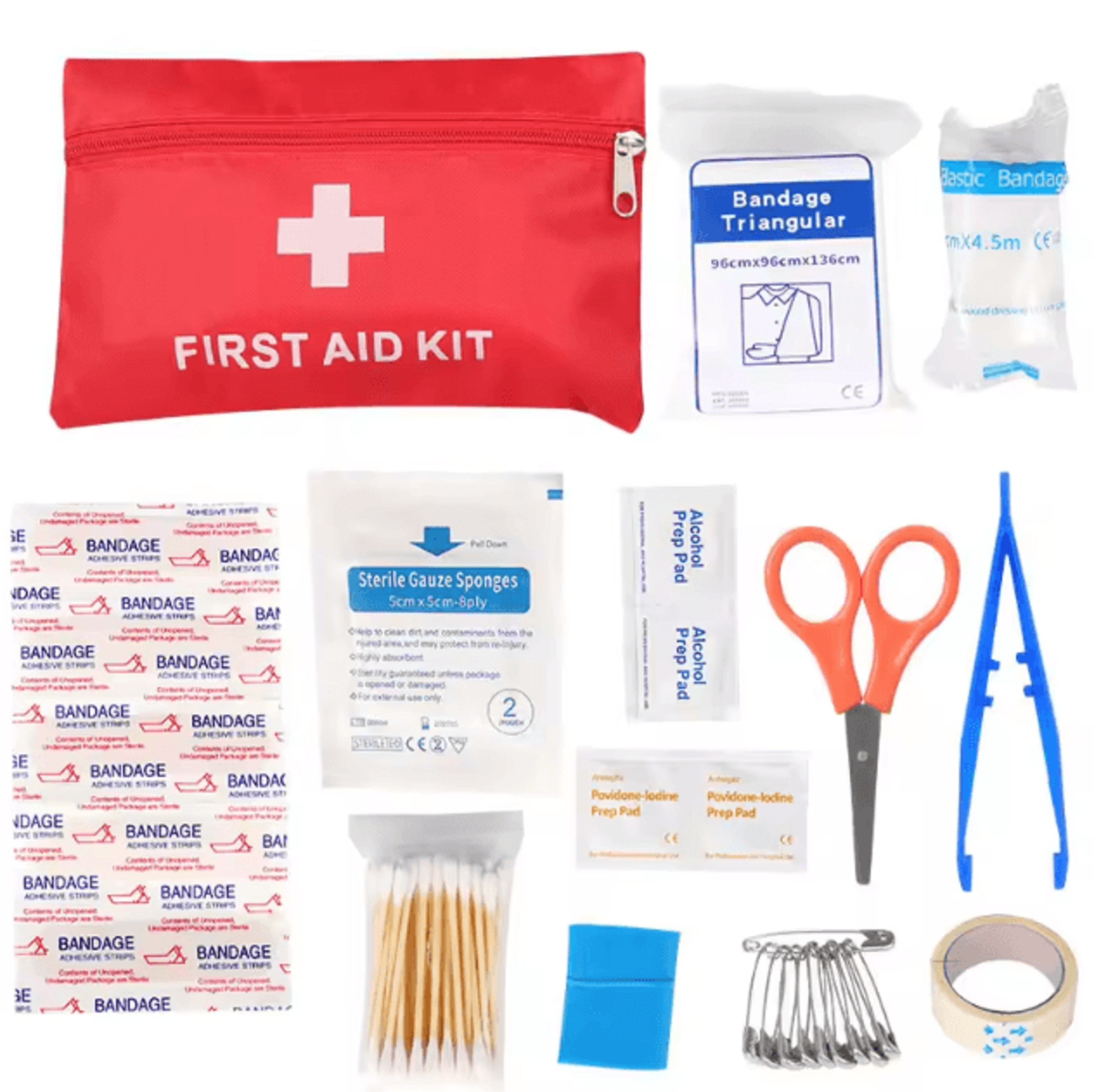 Complete 104Piece First Aid Kit  WaterResistant Hard Shell Medical Emergency Set For Travel Home  O 5