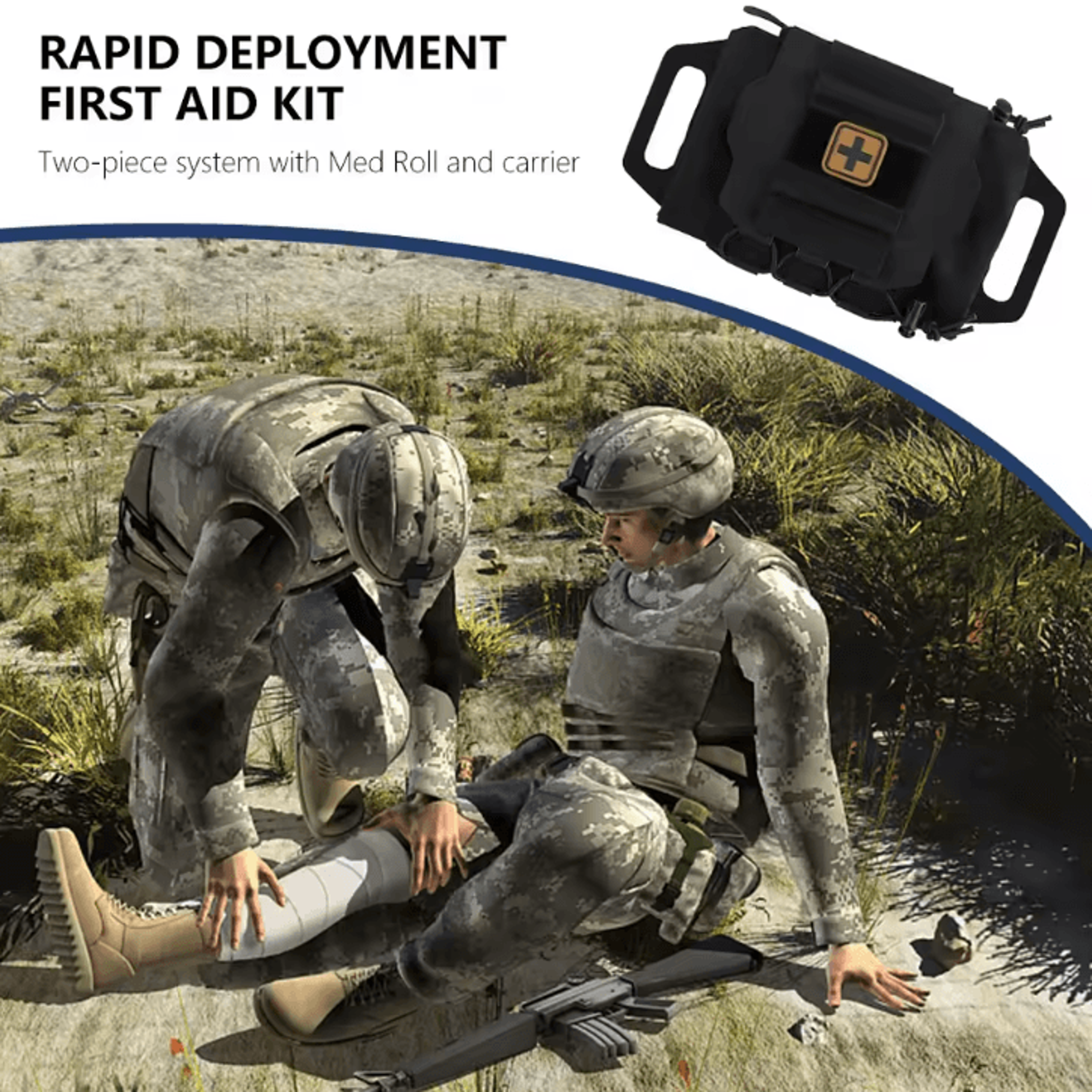 Tactical IFAK First Aid Kit  MOLLE Medical Emergency Survival Pouch For Outdoor Hunting  Rapid Resp 2