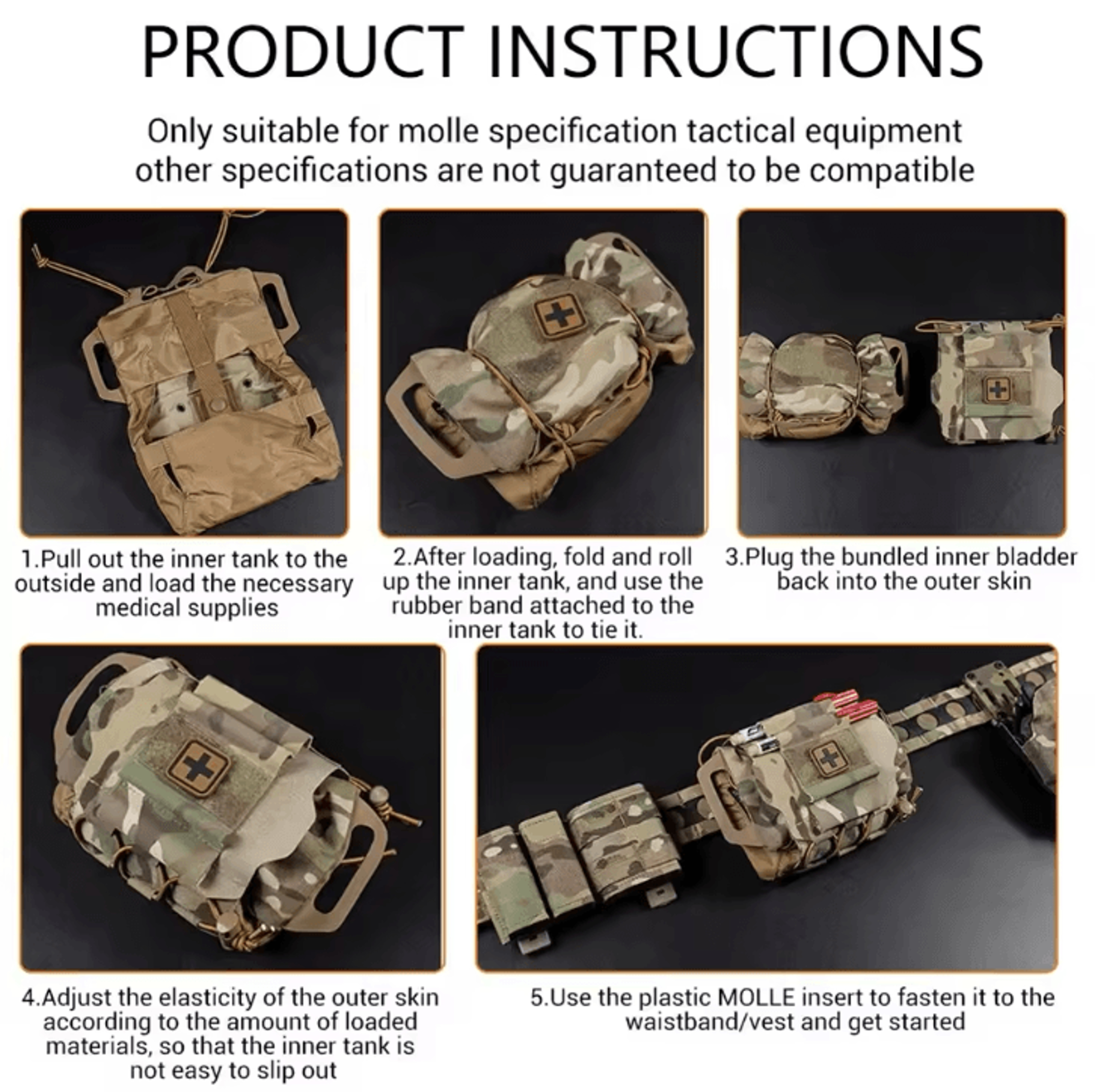 Outdoor EDC Tactical First Aid Kit  MOLLE IFAK Medical Pouch For Hunting Survival  Rapid Response 2