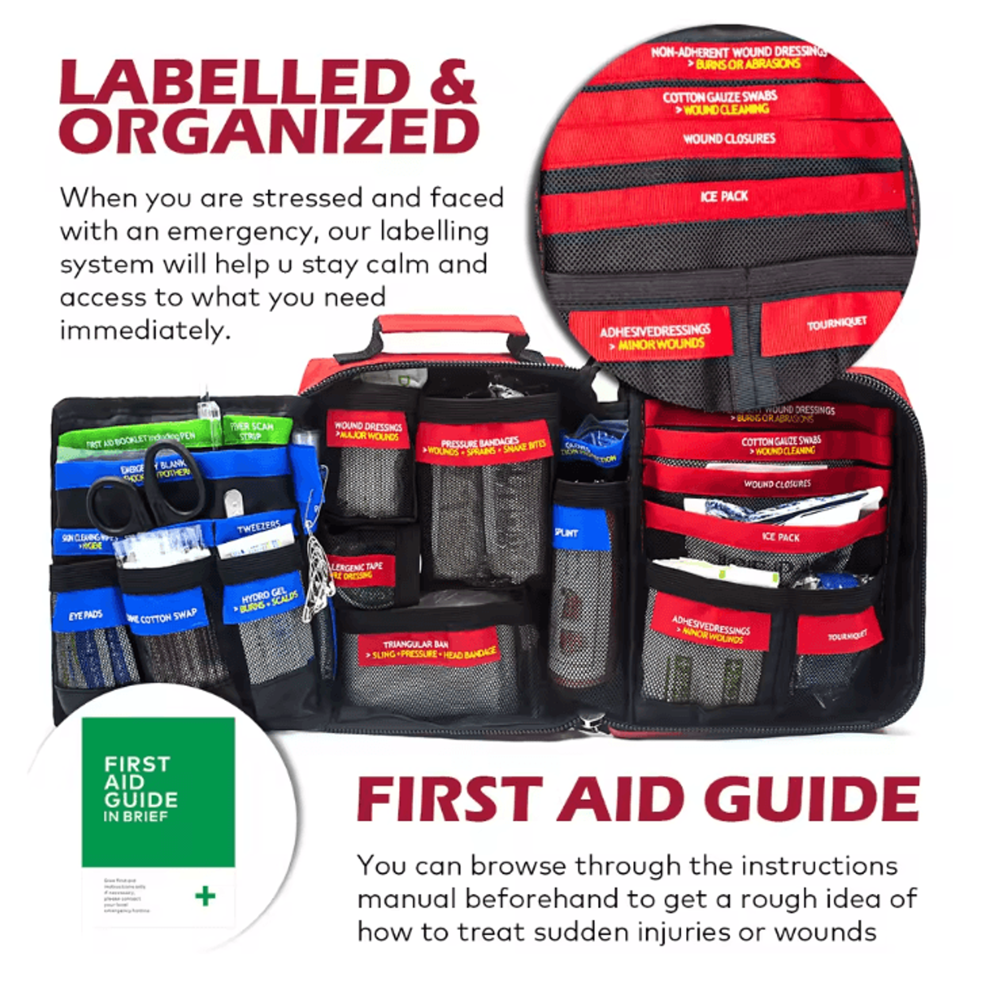 MOLLE Waterproof IFAK First Aid Kit  Tactical Medical Survival Bag For Hiking Camping  Travel 2
