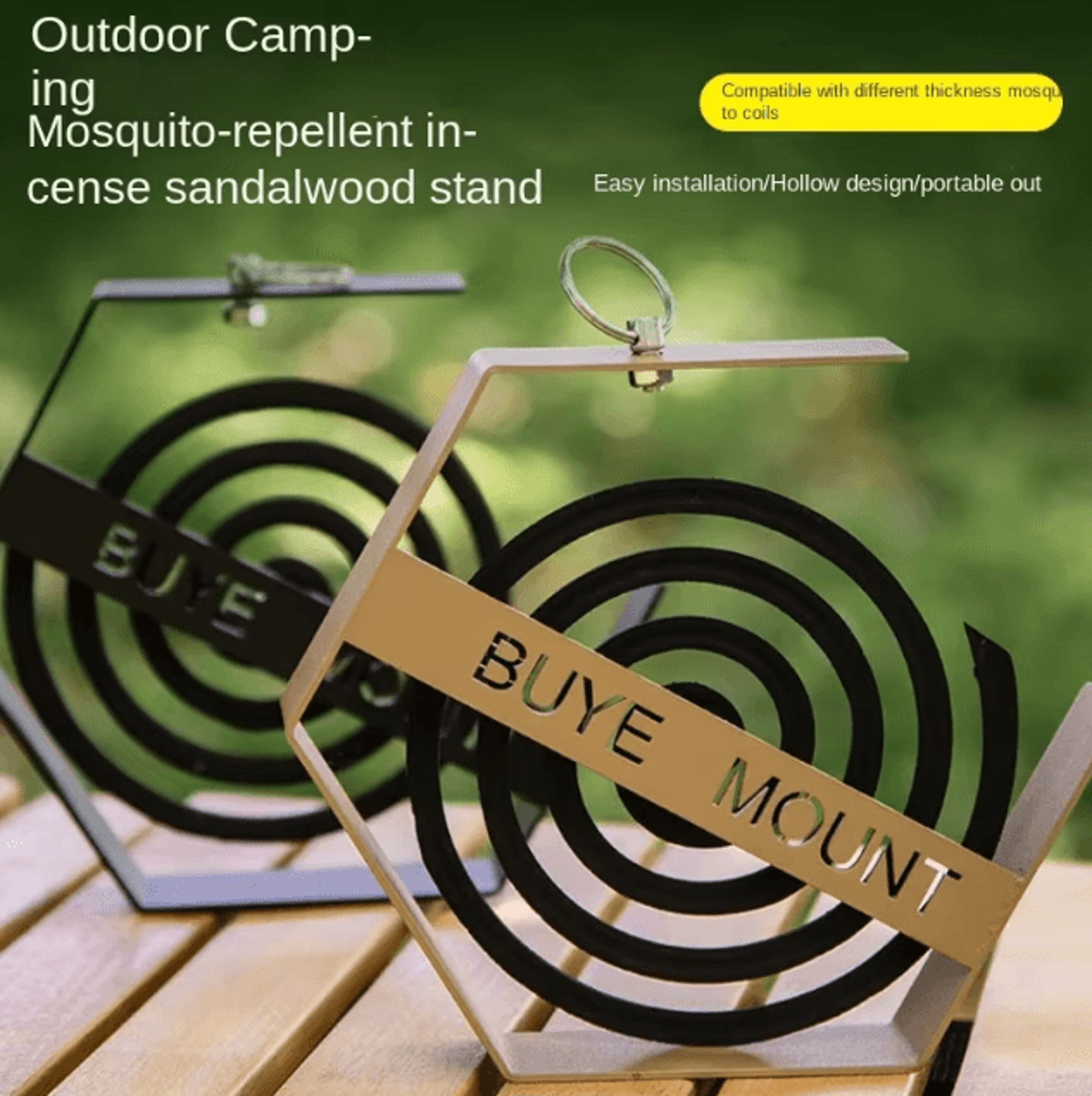 Outdoor Mosquito Coil Holder Tray  Hanging Camping Insect Repellent Tool For Hiking And Travel 1