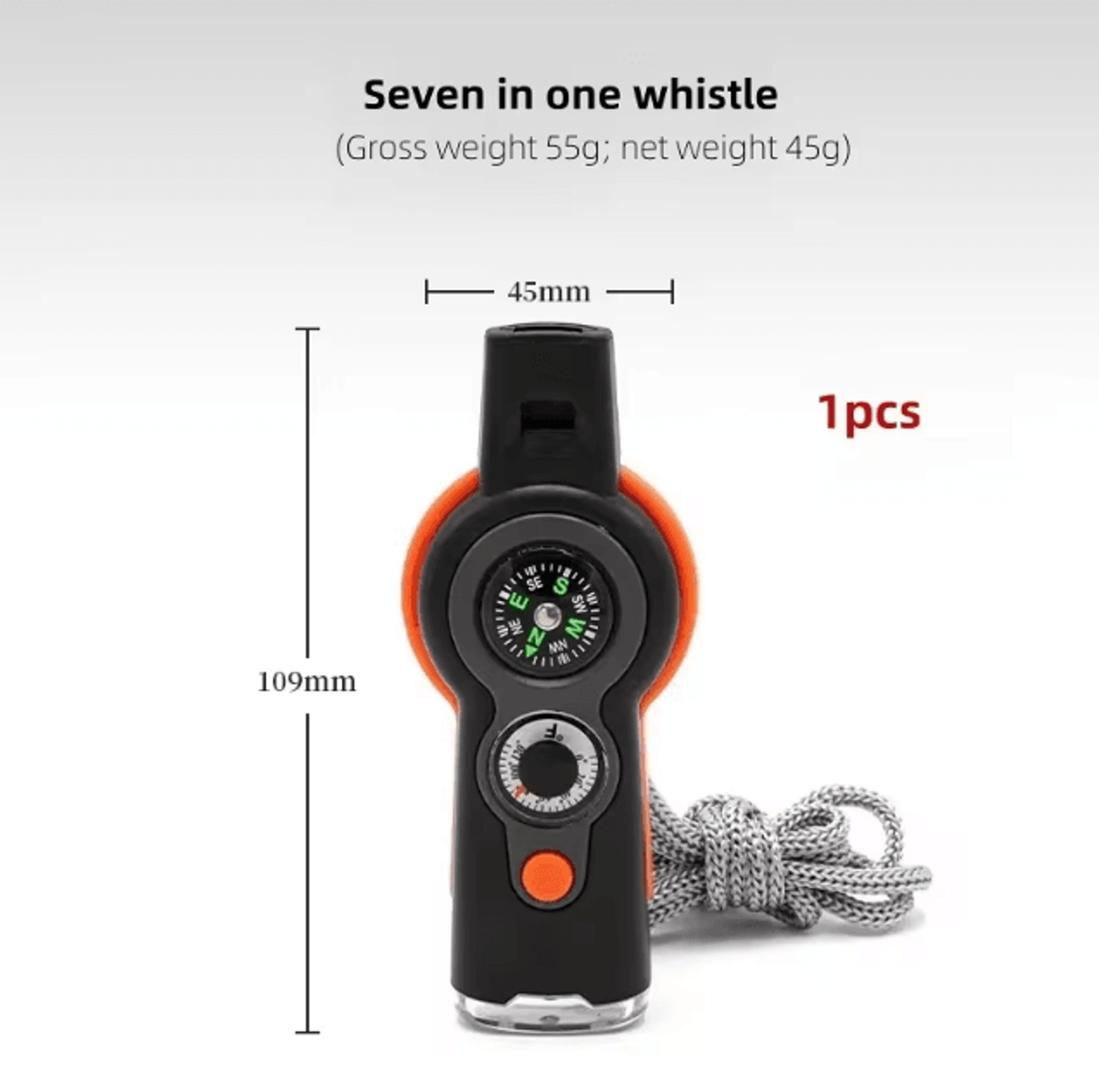 7 In 1 Outdoor Survival Whistle Multi Function Safety Whistle For Hiking Camping And Travel 6