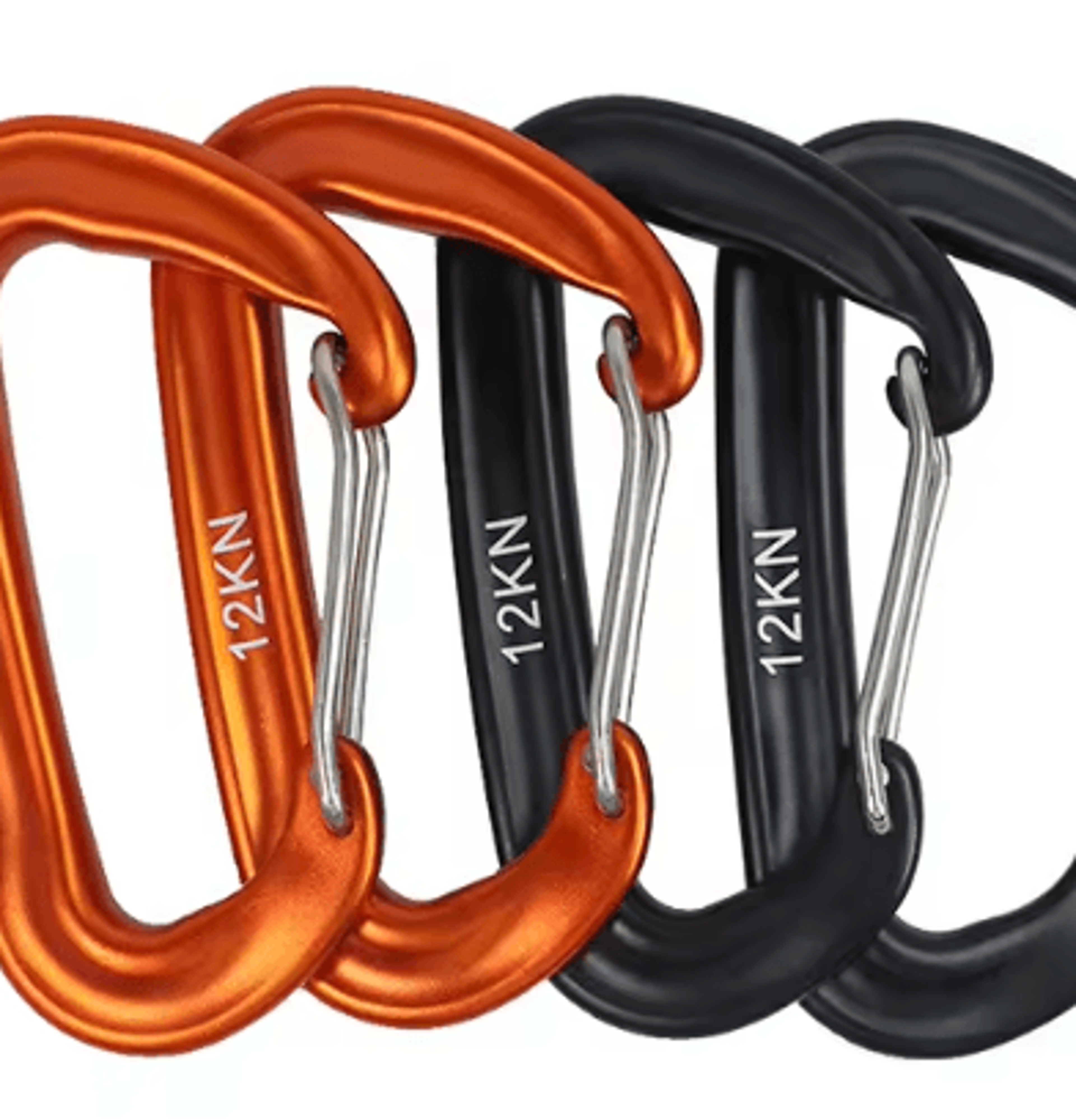 12KN Small Climbing Carabiner DShape Safety Lock Hook For Outdoor Camping And Hiking 5