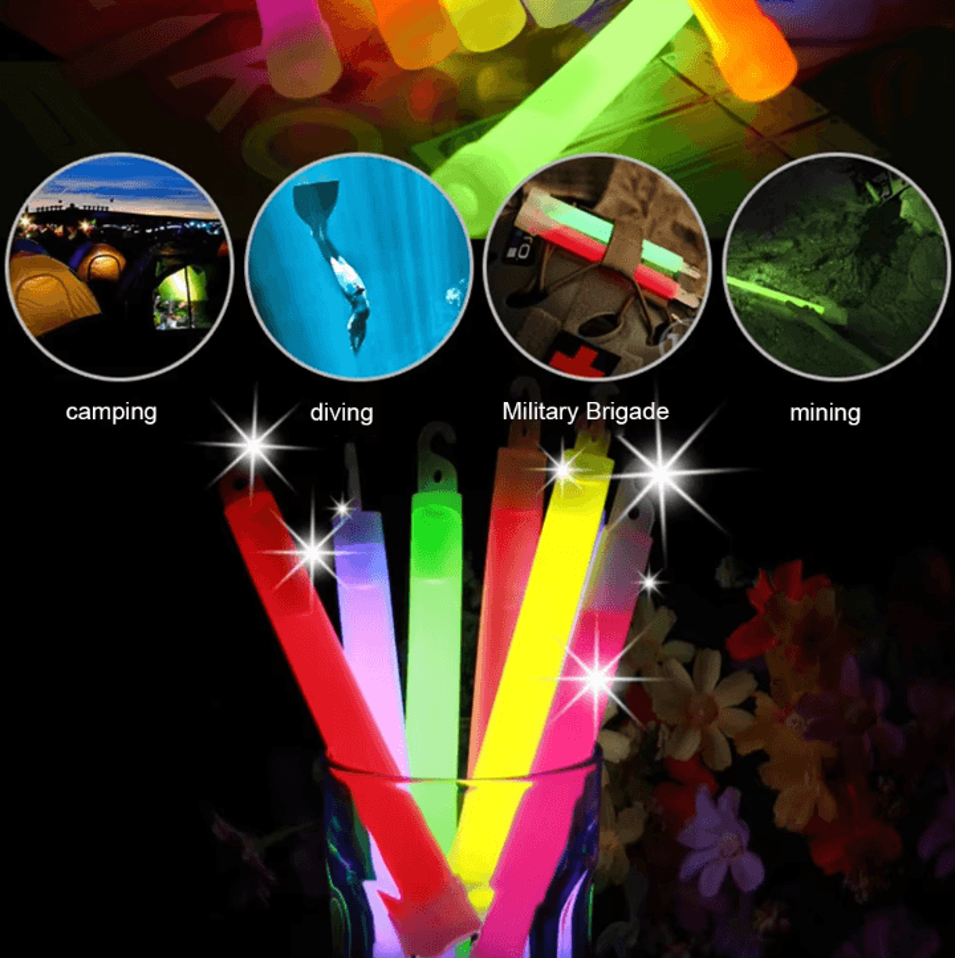 Survival Glow Light Sticks  Military SOS Safety Beacons For Outdoor Camping  Emergency Gear 2