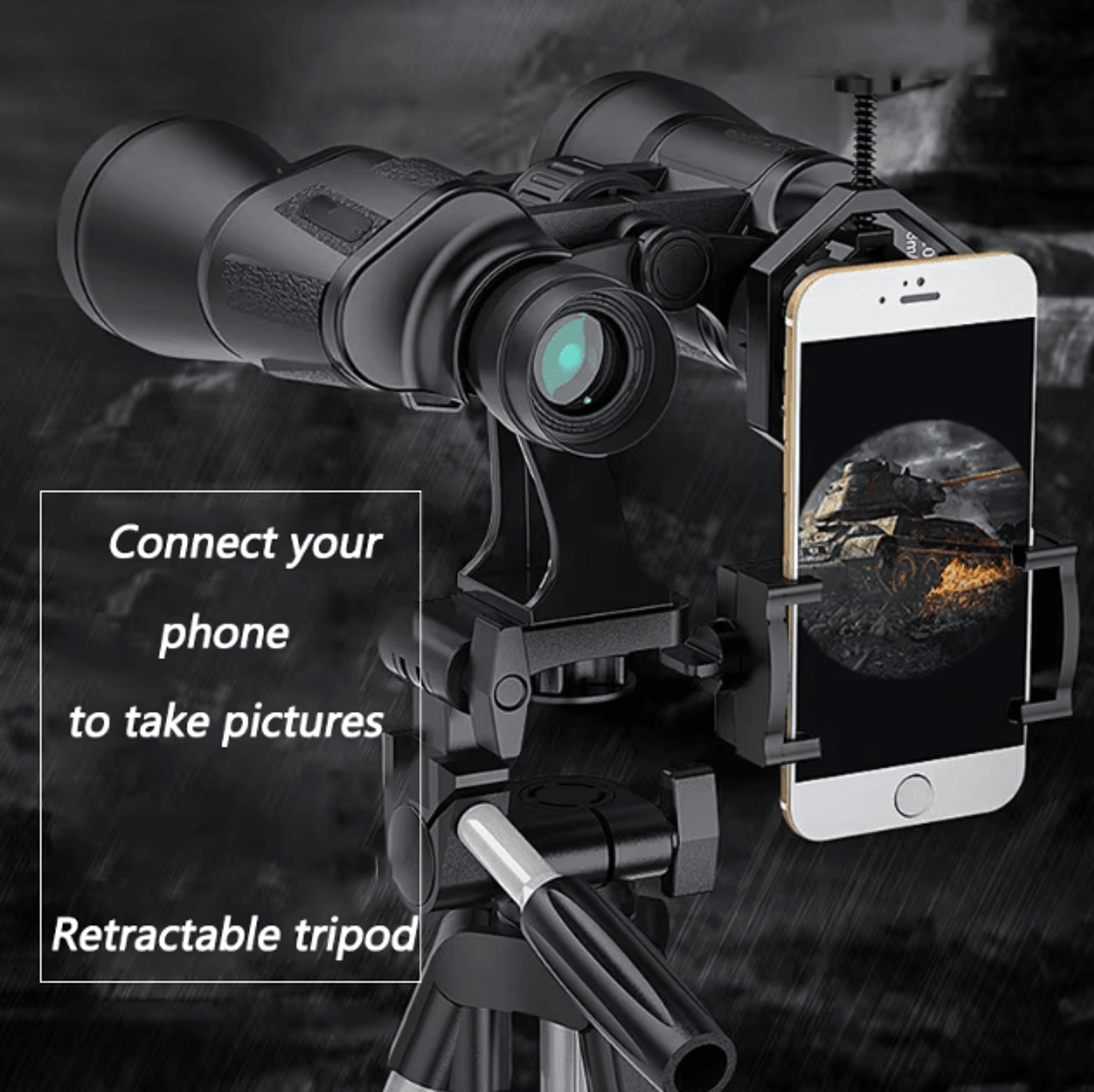 20x50 HD LongRange Binoculars  BAK4 Prism Waterproof Telescope For Hunting Camping  Travel 1