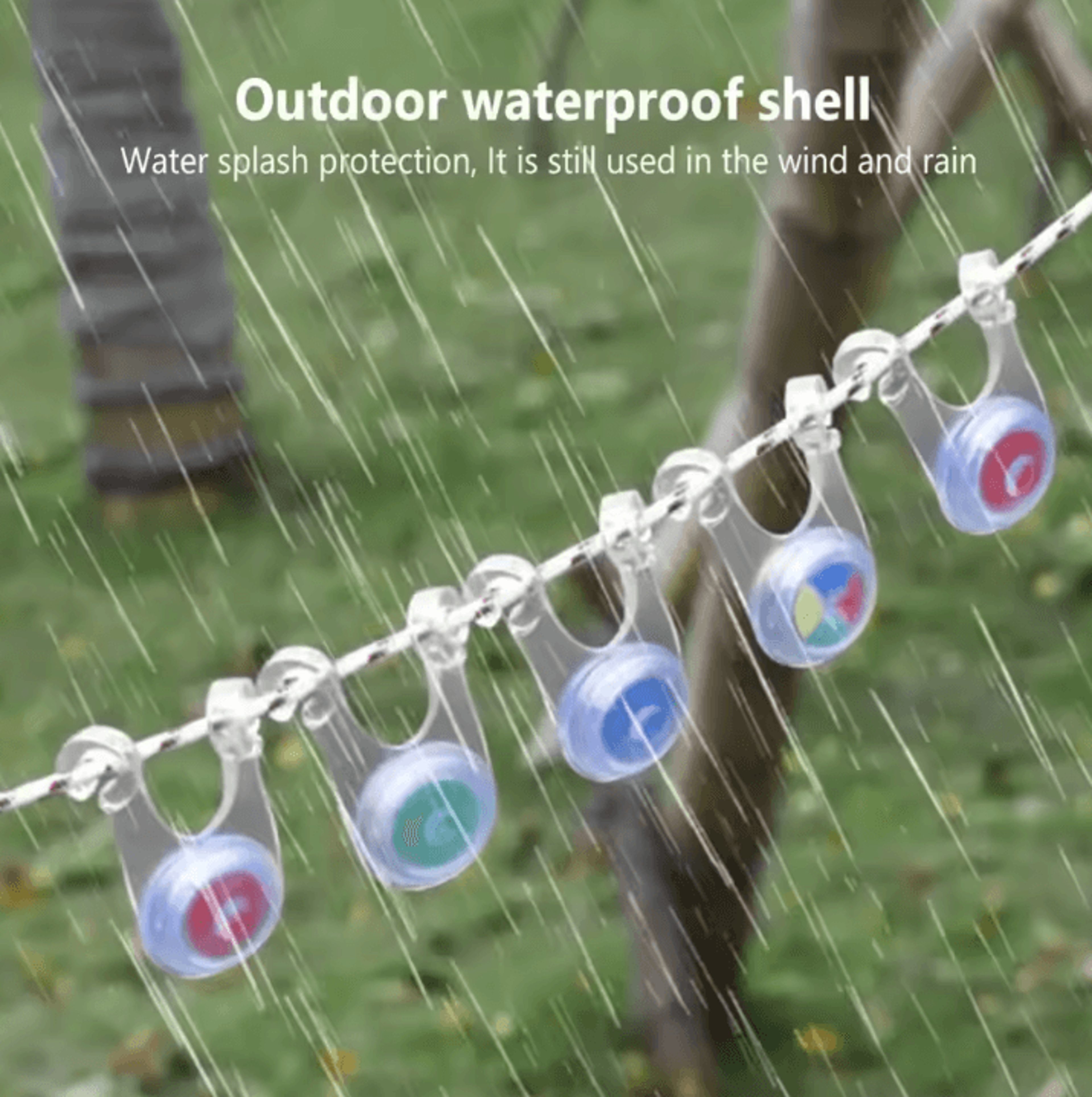 Waterproof LED Tent Rope Lights  10Pack Camping Rope Guard Lights For Tent Lines Fishing  Night Saf 1