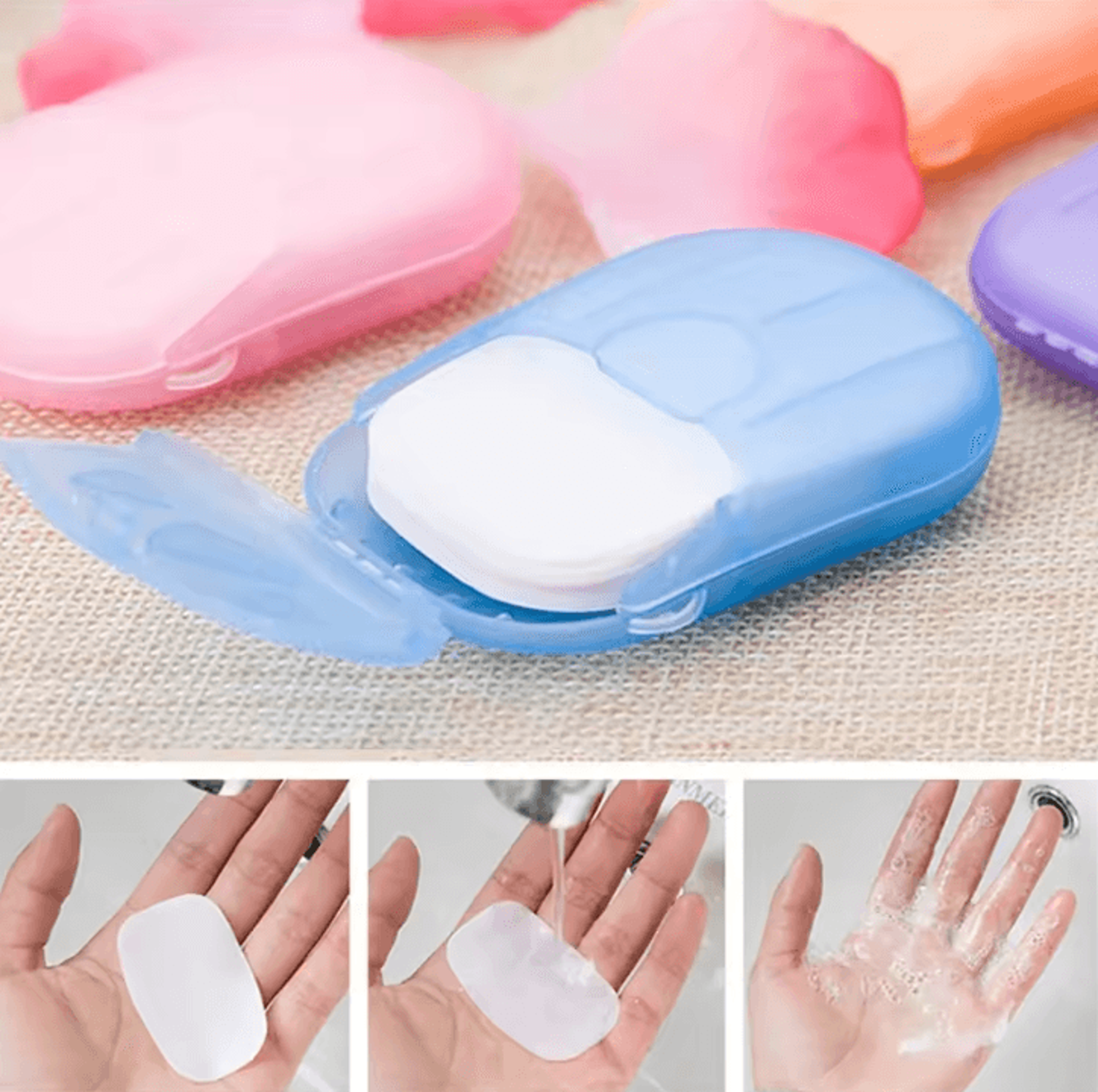 portable soap paper sheets disposable travel soap sheets mini hand washing soap for camping hiking outdoor