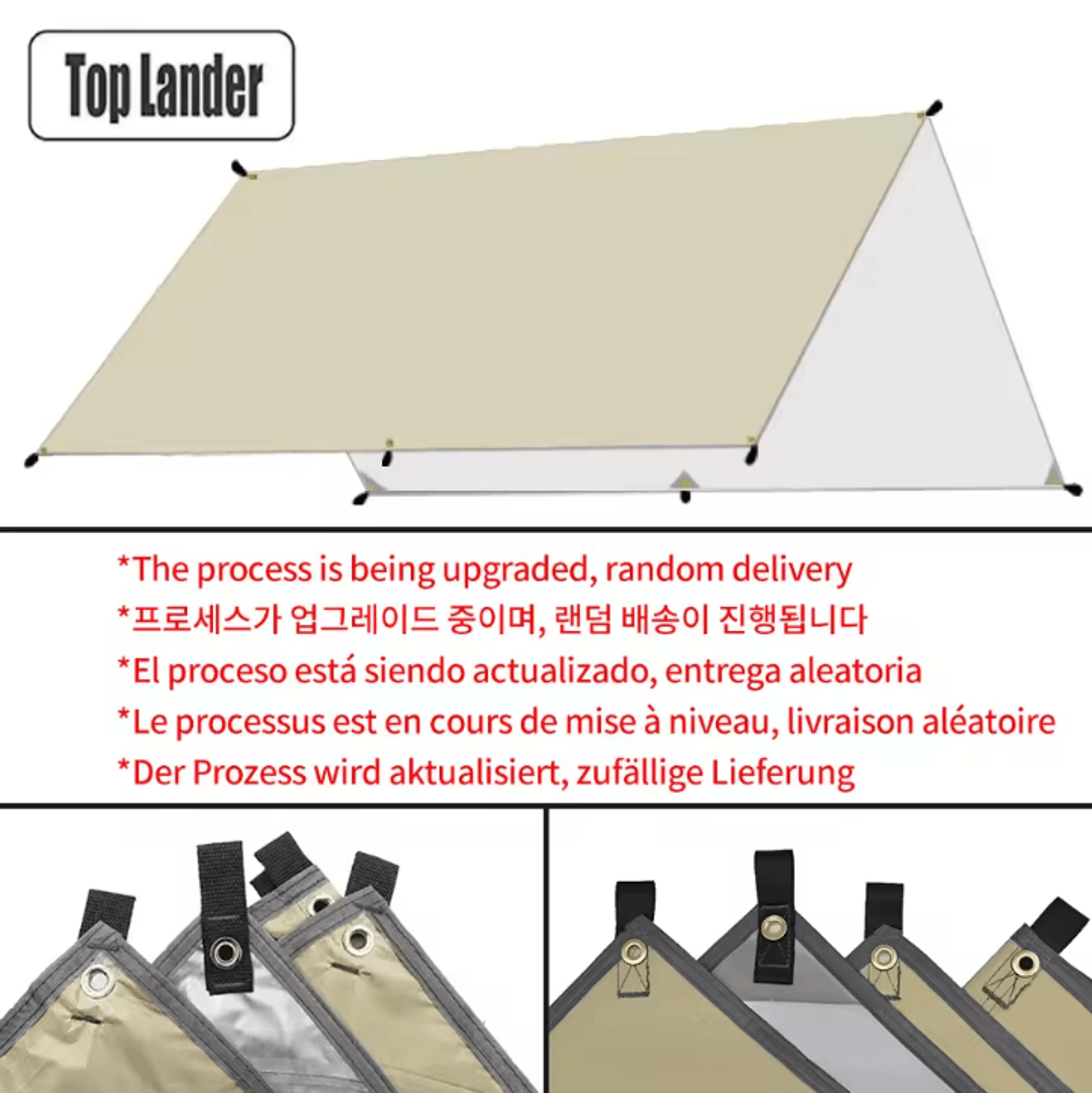 Waterproof Camping Tarp Shelter Ultralight Backpacking Rain Fly Tarp Sunshade Canopy For Hiking Bea 8
