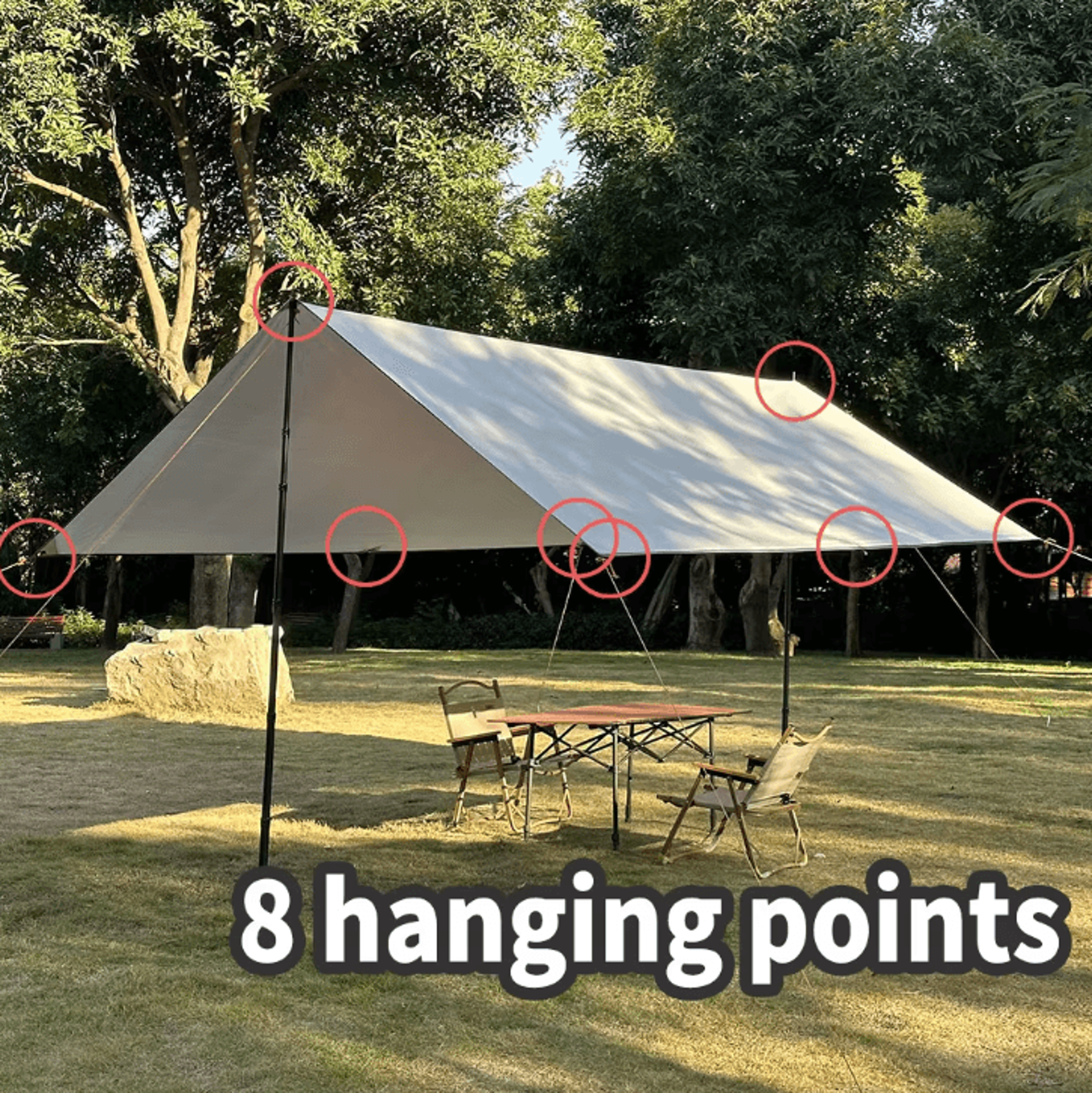 Waterproof Camping Tarp Shelter Ultralight Backpacking Rain Fly Tarp Sunshade Canopy For Hiking Bea 1