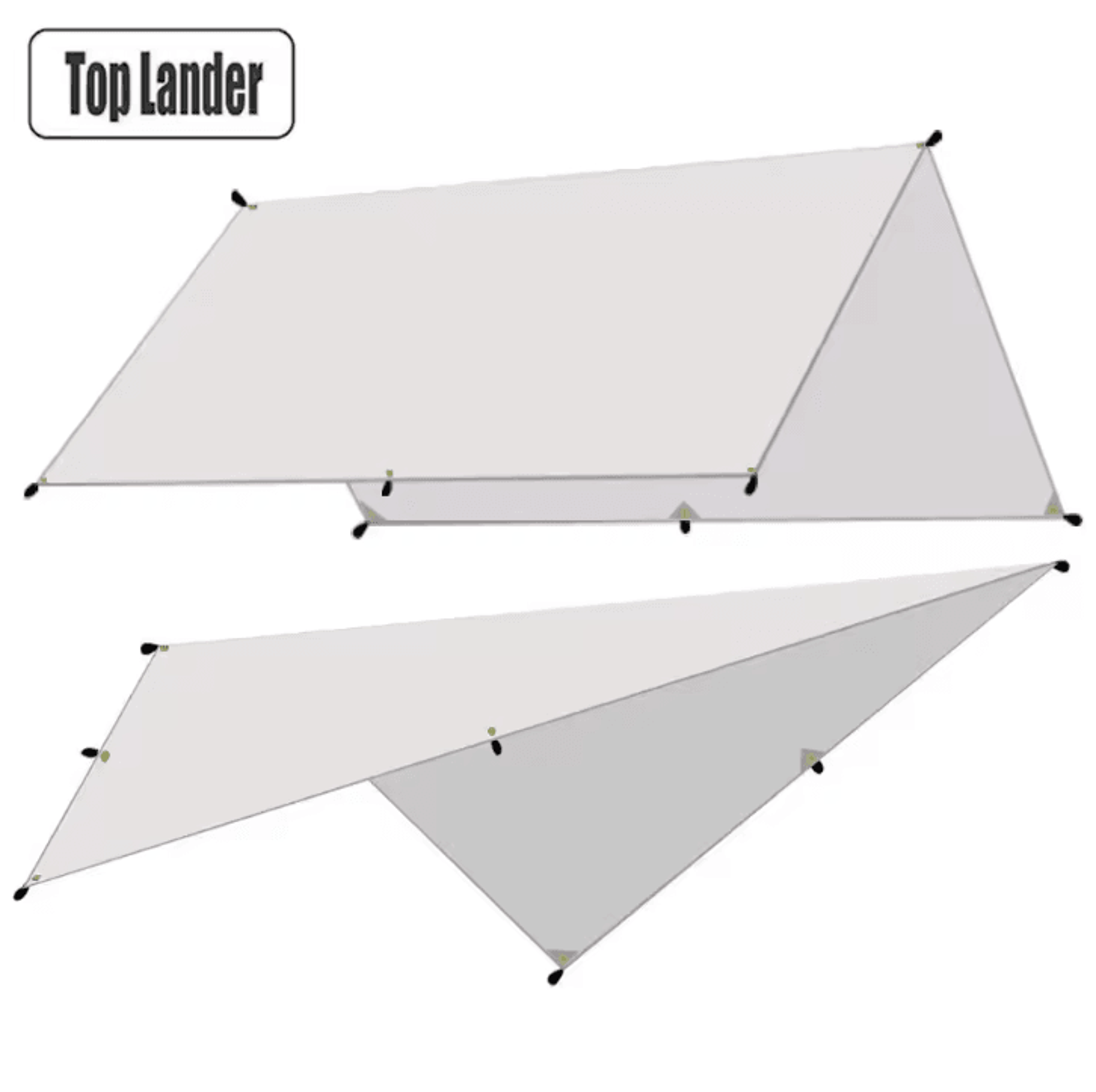 Waterproof Camping Tarp Shelter Ultralight Backpacking Rain Fly Tarp Sunshade Canopy For Hiking Bea 7