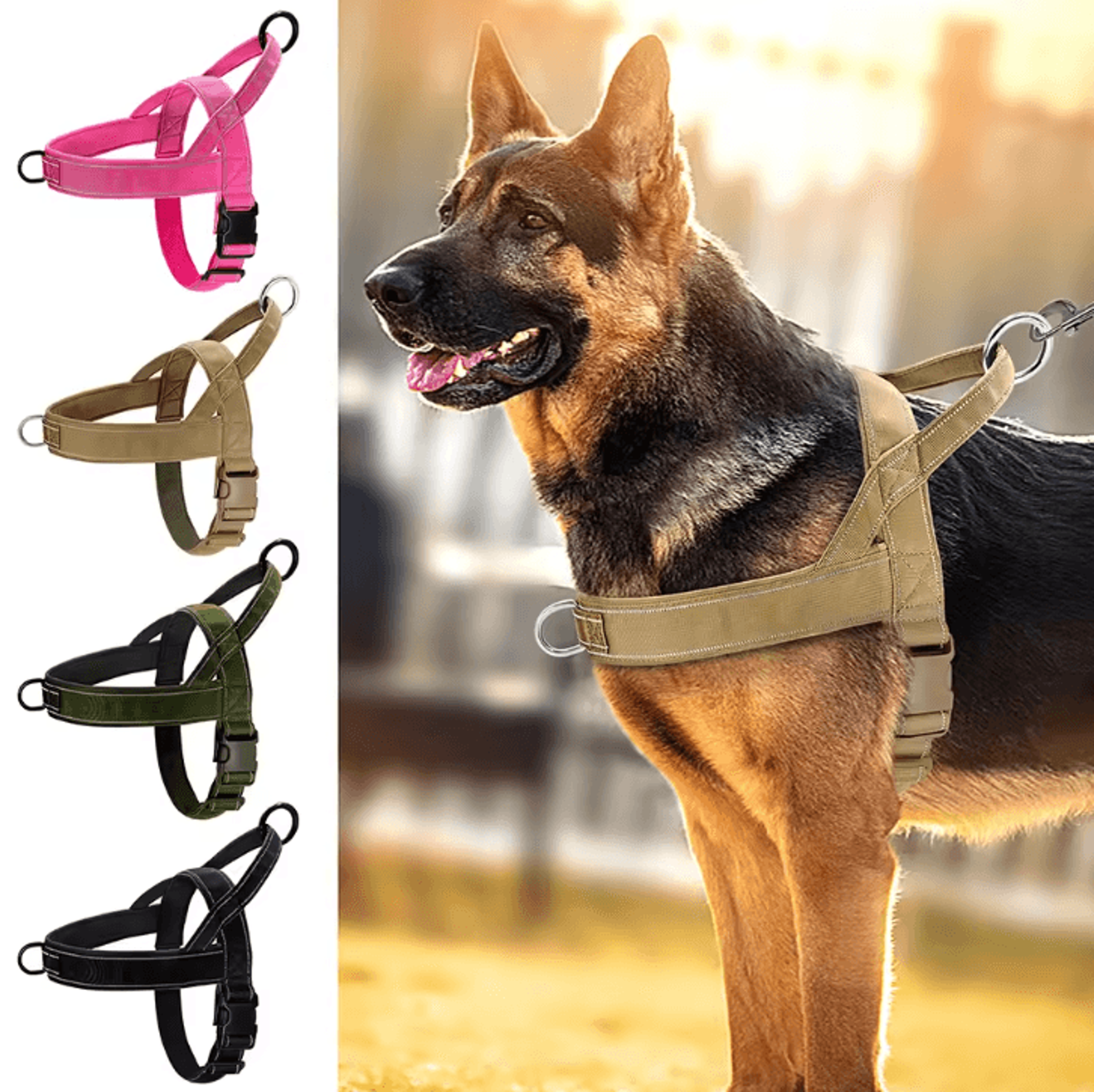 reflective no pull nylon dog harness adjustable pet training vest for medium large dogs