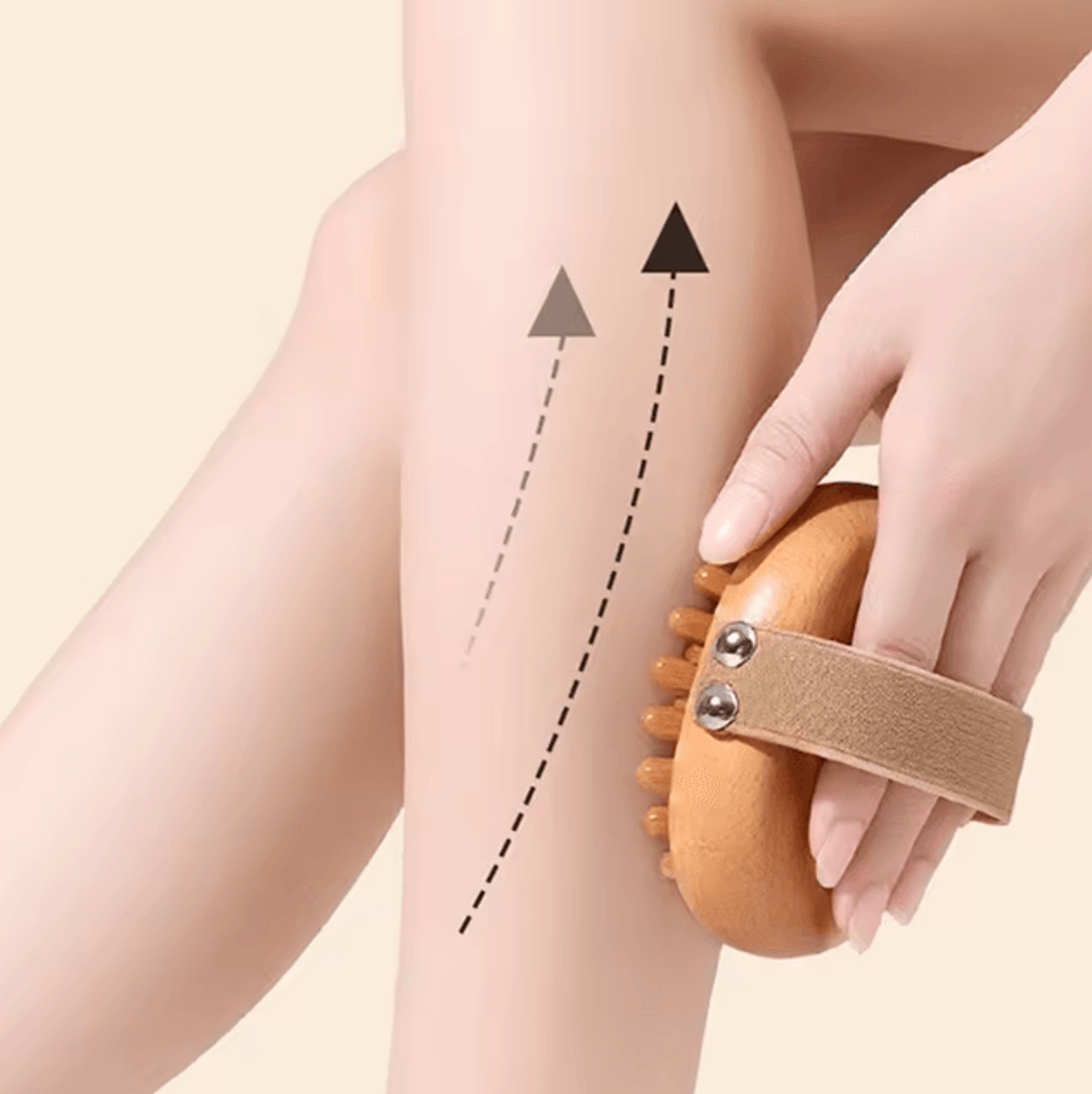 Wooden AntiCellulite Body  Scalp Massage Brush With Air Cushion 3
