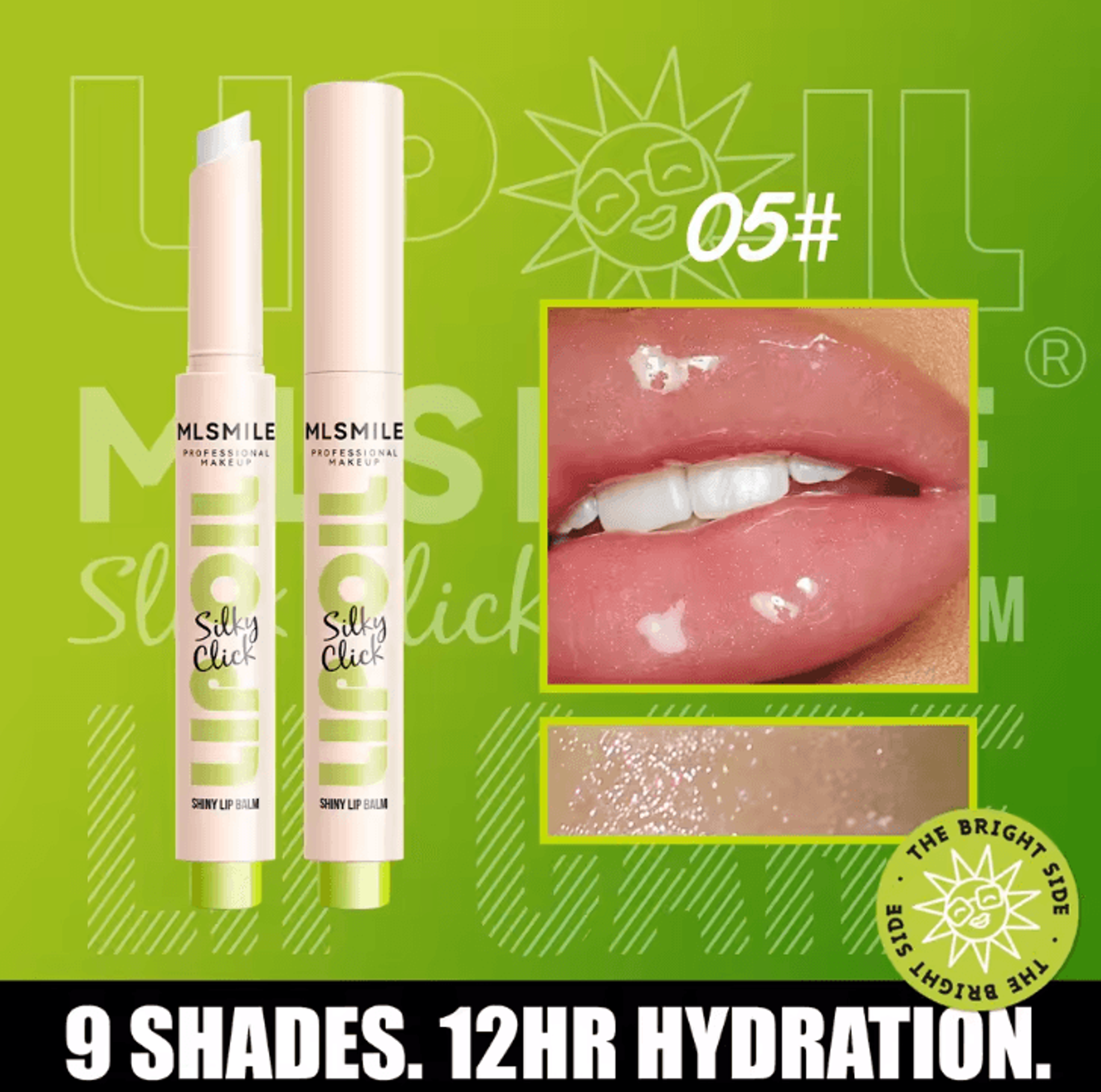 MLSMILE Silky Click Hydrating Lip Gloss  Mirror Shine Press Lip Balm Gloss For Smooth Radiant Lips 9