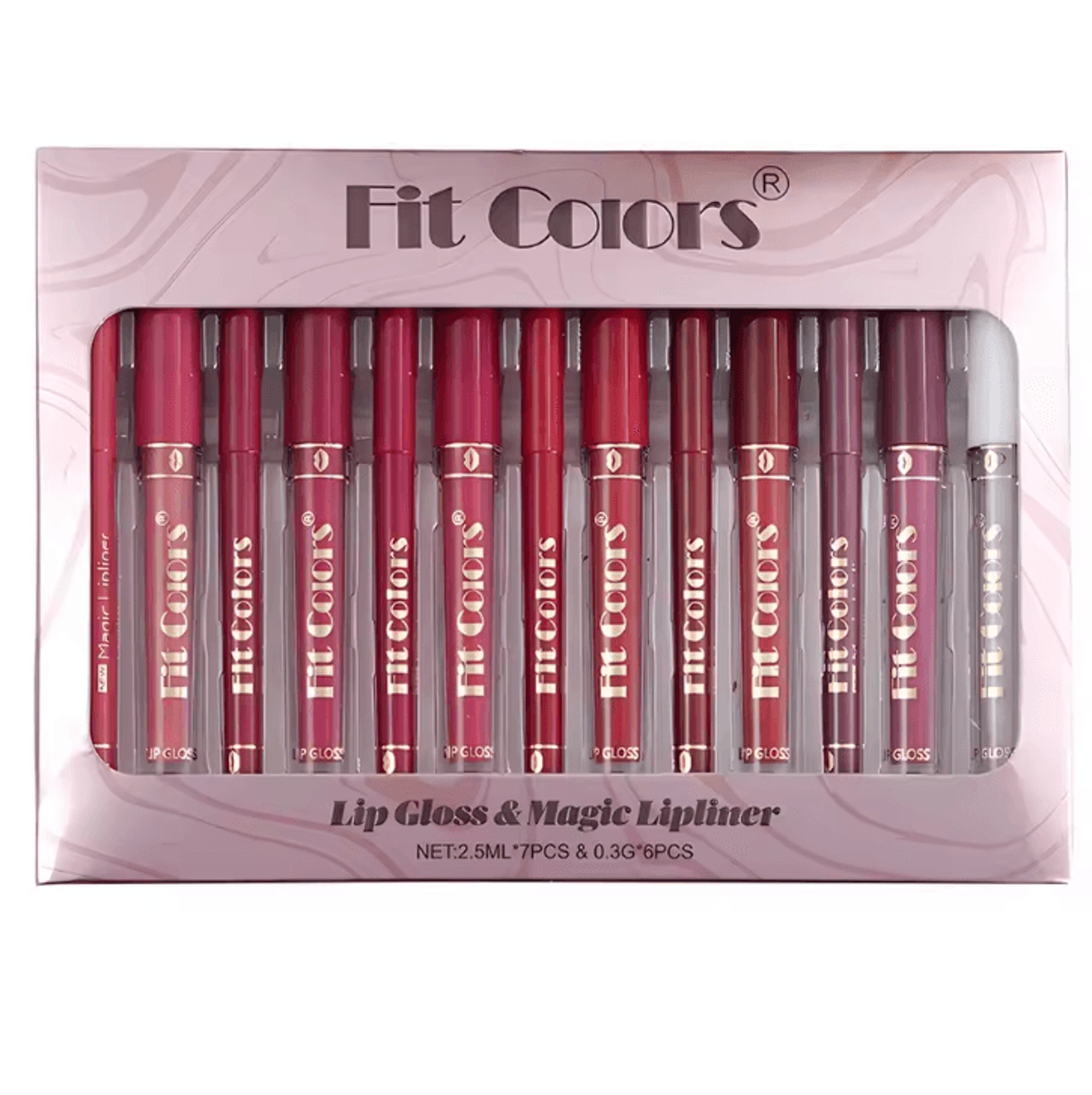 Fit Colors 13Piece Lip Liner  Gloss Set  Waterproof Matte LongLasting Lip Makeup Kit 4