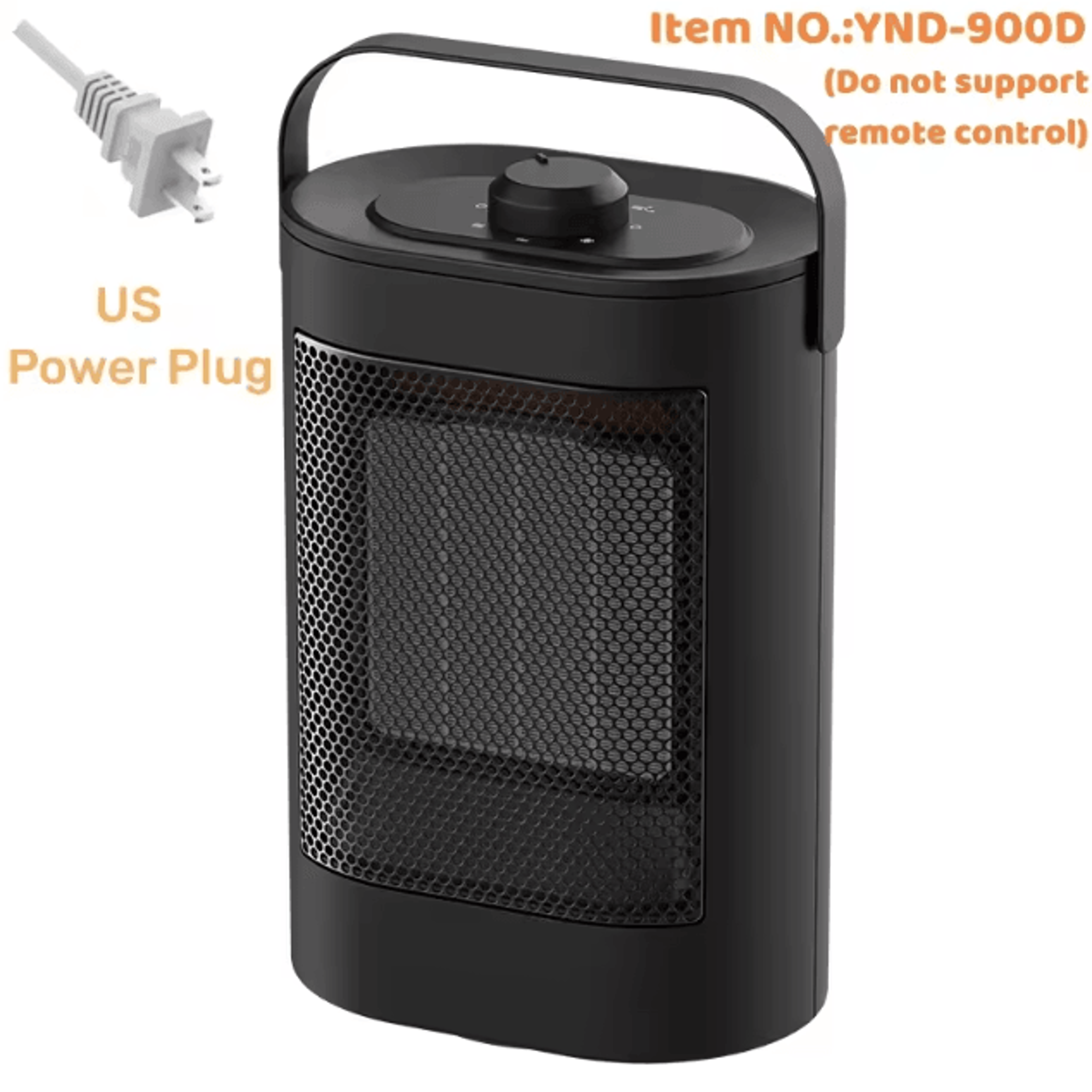 Portable PTC Ceramic Fan Heater With Remote  Oscillating Desktop Space Heater For Home  Office 9