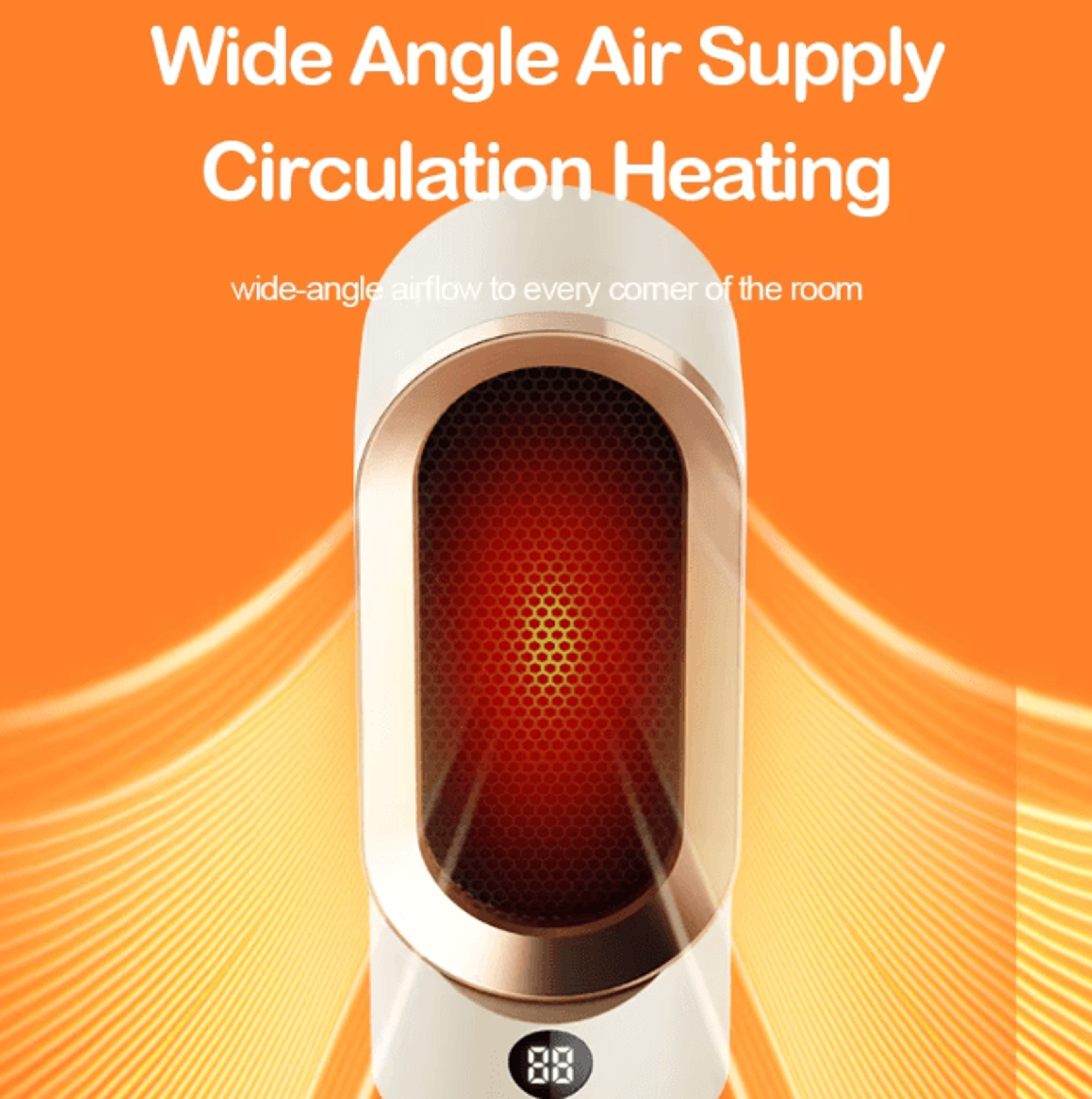 portable mini ptc ceramic fan heater – desktop fast heating space heater for home & office