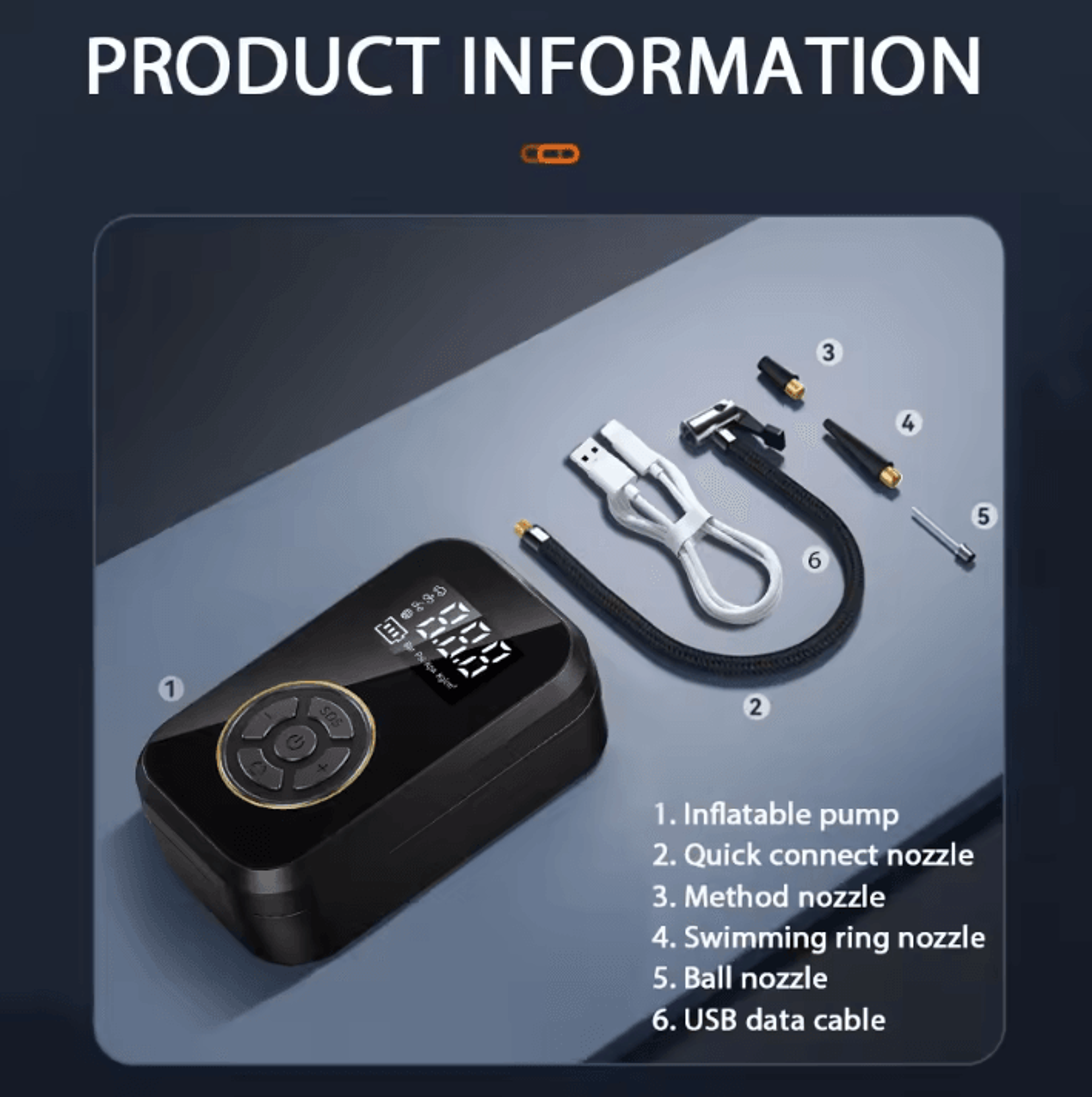BELIBUY Portable Tire Inflator  Digital Cordless Air Pump For Car Bike  Motorcycle 1