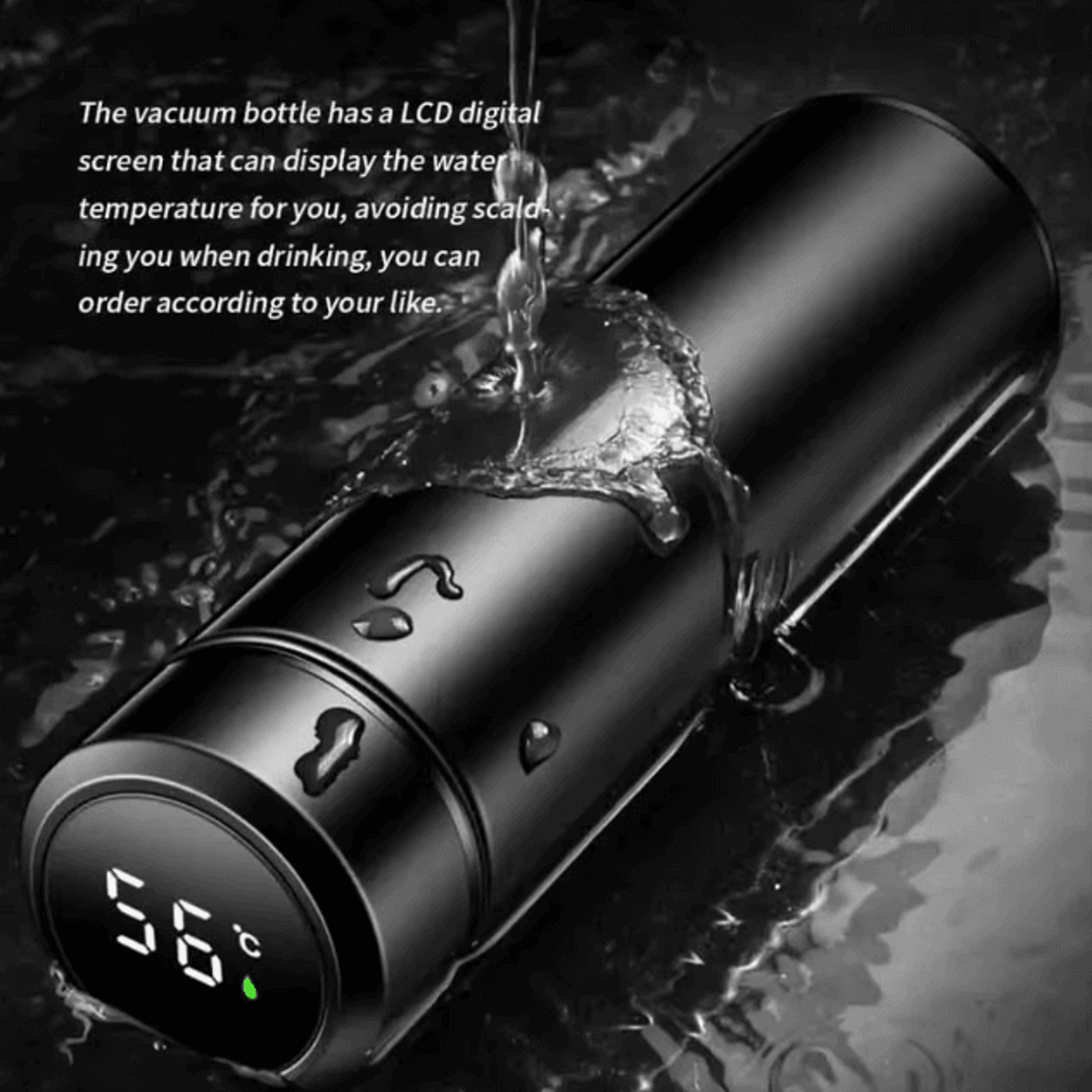 SmartTemp 500ML Digital Thermos Bottle  Stainless Steel Vacuum Flask With Temperature Display 1