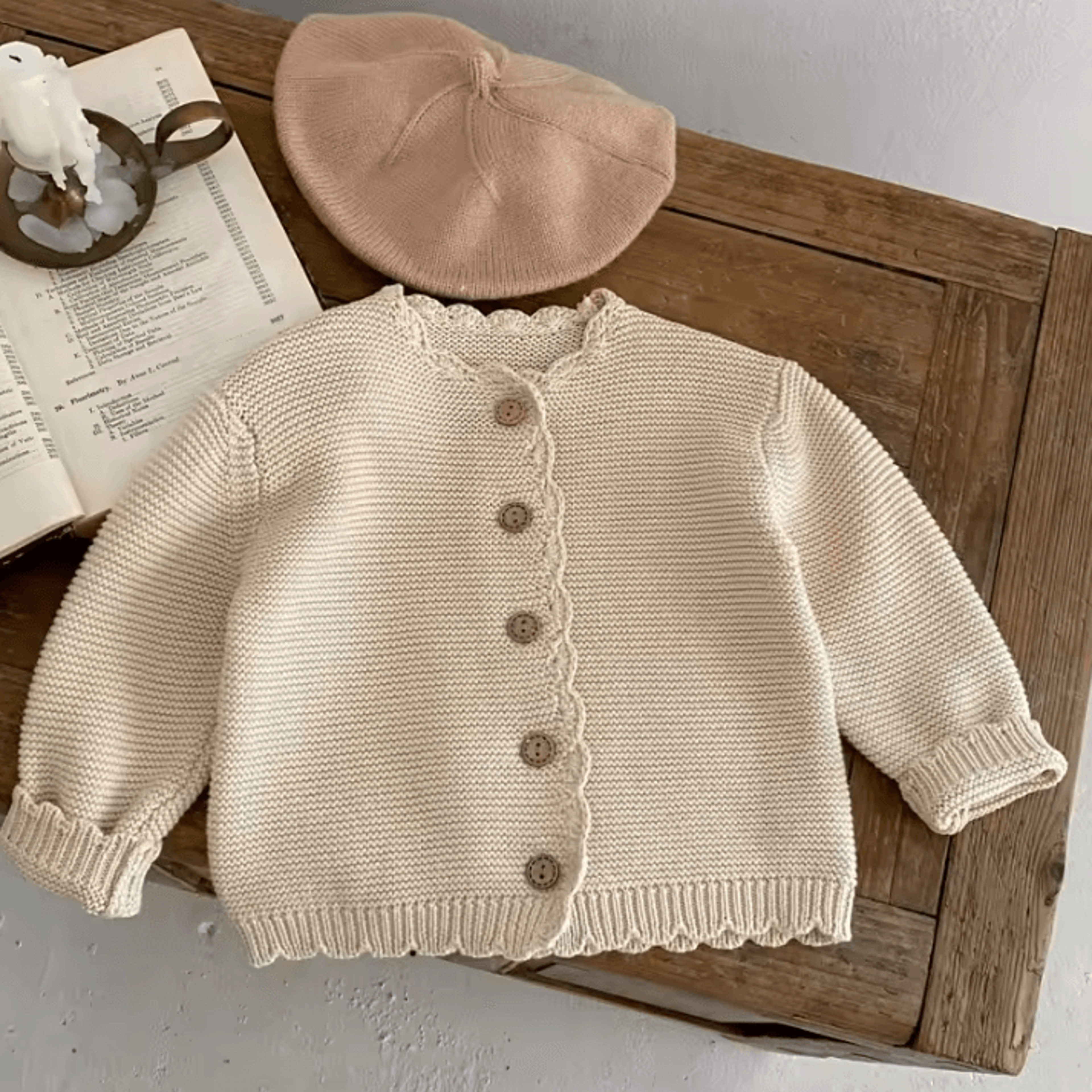 Unisex Baby Knit Sweater Solid Color Toddler Round Neck Knitted Pullover 3