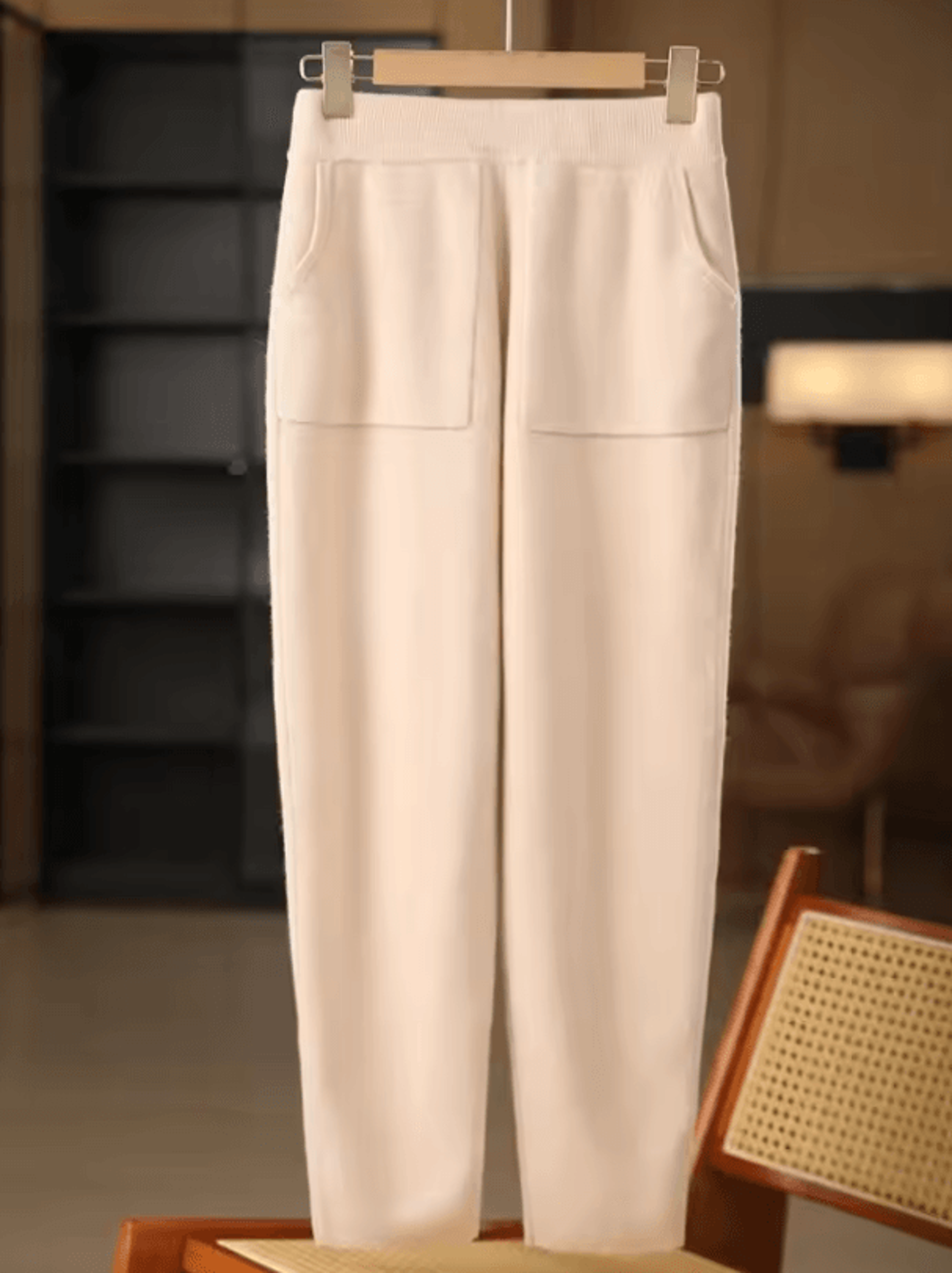 PureMerino Womens Merino Wool Pencil Pants  Soft Knit 100 Merino Wool Trousers With Elastic Waist 7