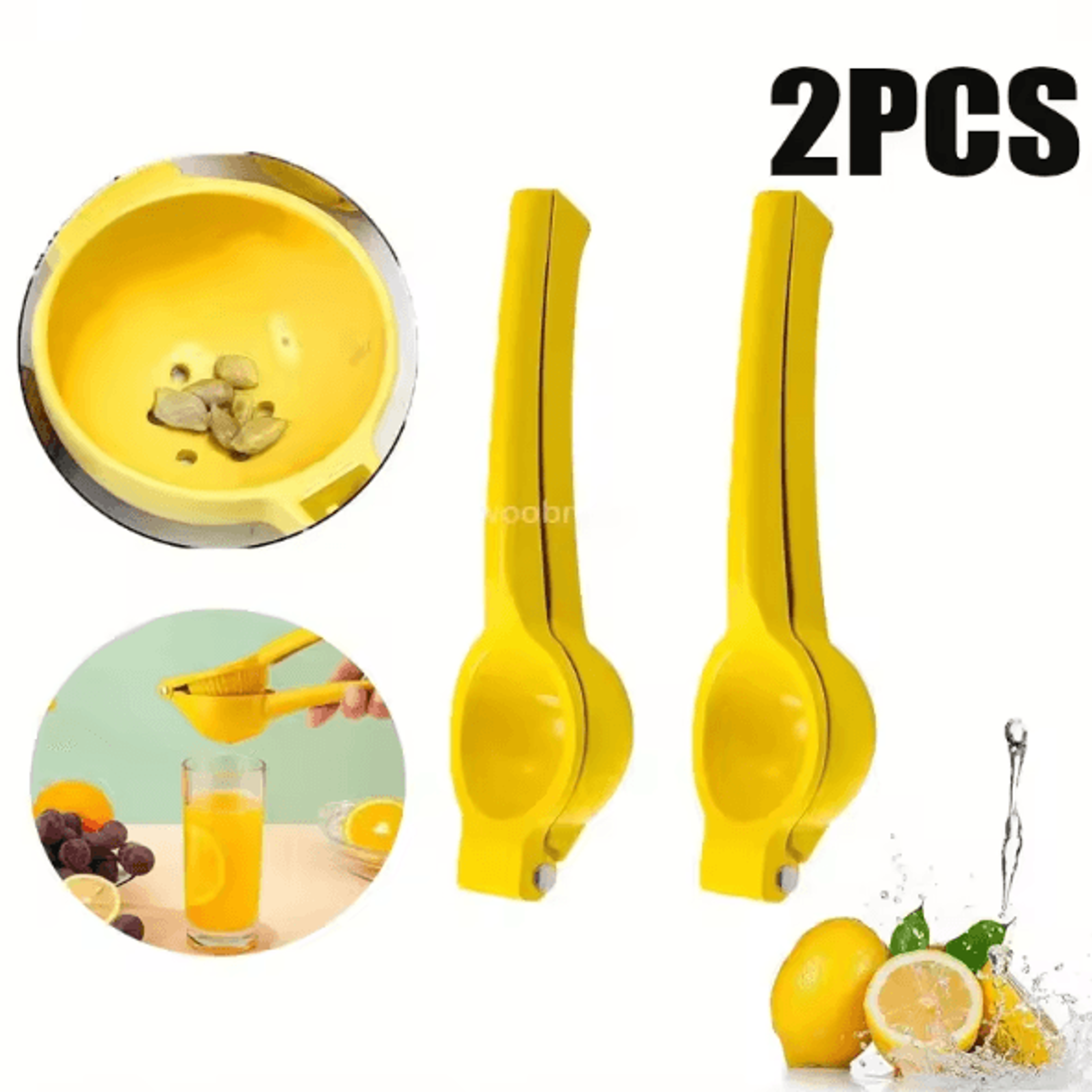 FreshPress Stainless Steel Lemon Squeezer  HeavyDuty Manual Citrus Press Juicer 6