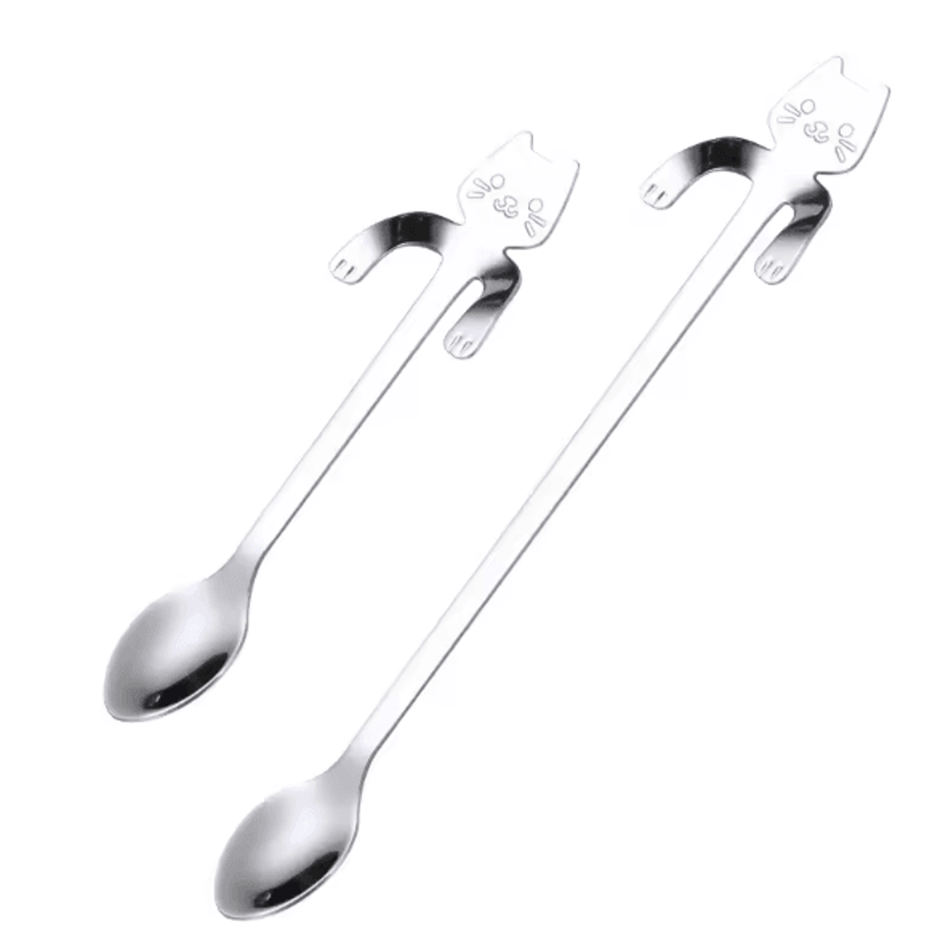 KittySip 304 Stainless Steel Cat Spoon Set  Cute Hanging Coffee Stirring Spoon 24PCS 5