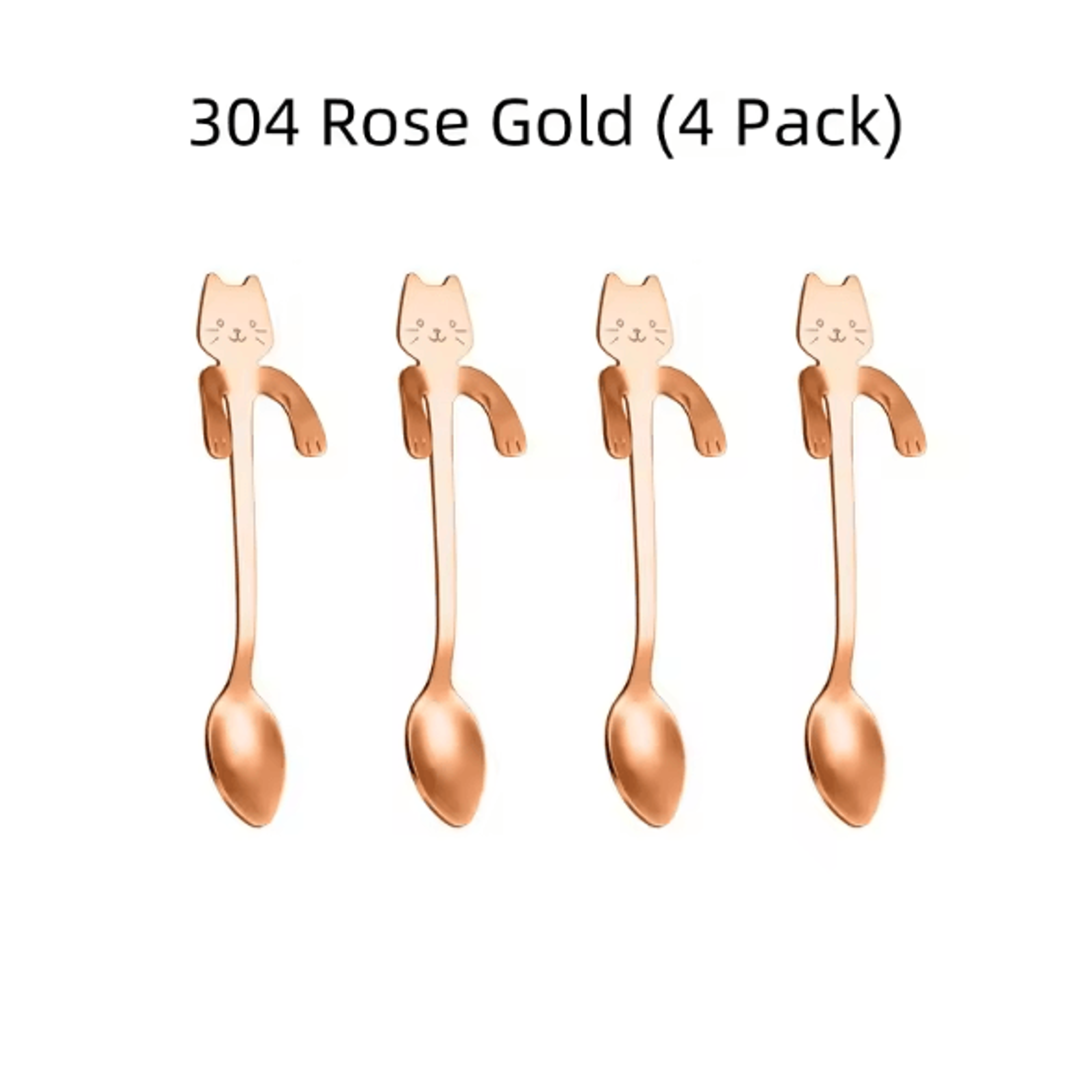 KittySip 304 Stainless Steel Cat Spoon Set  Cute Hanging Coffee Stirring Spoon 24PCS 8