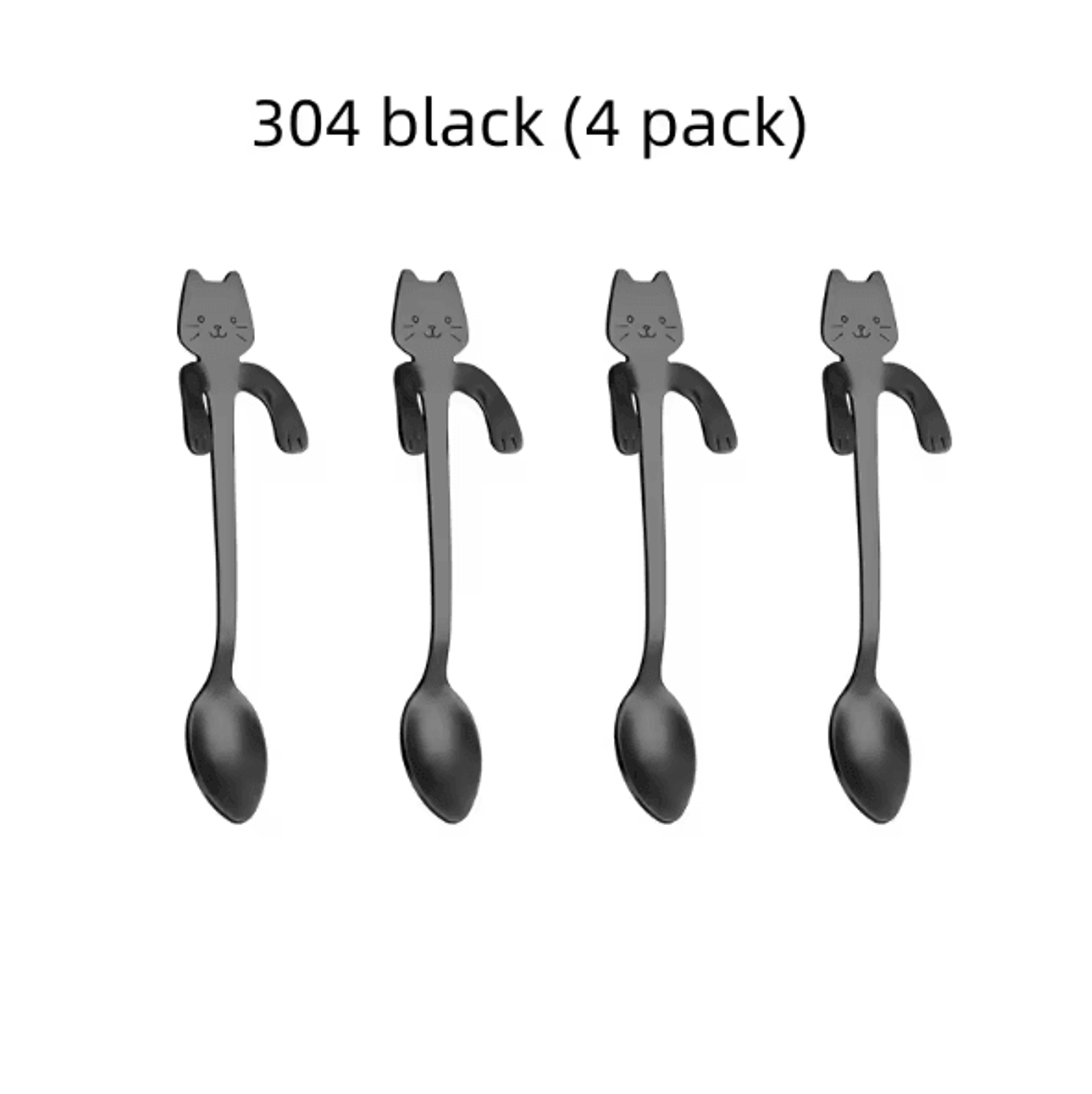 KittySip 304 Stainless Steel Cat Spoon Set  Cute Hanging Coffee Stirring Spoon 24PCS 9