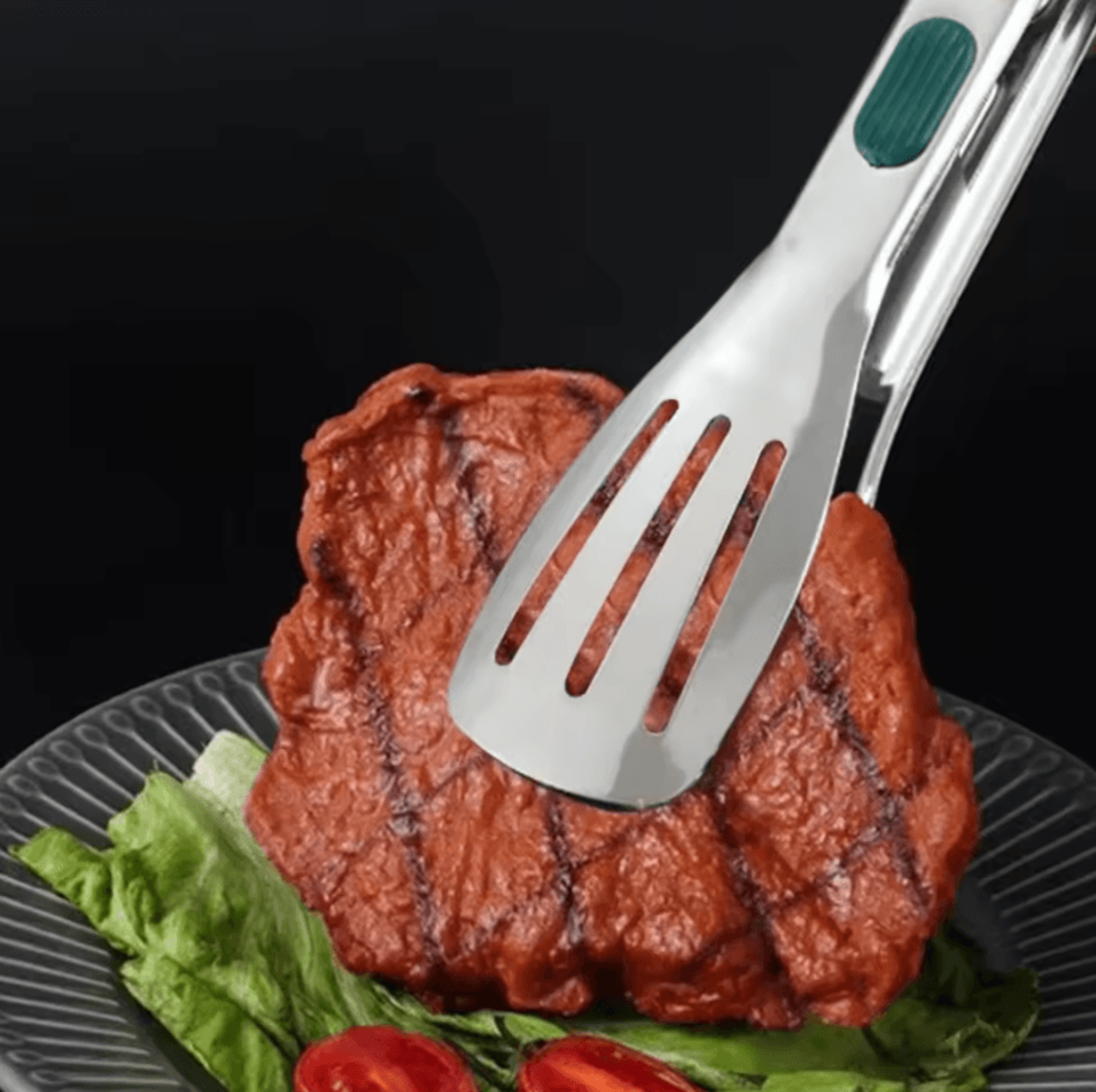 ProGrip Stainless Steel Food Tongs  NonSlip BBQ Grill Tongs For Cooking Serving  Barbecue 3