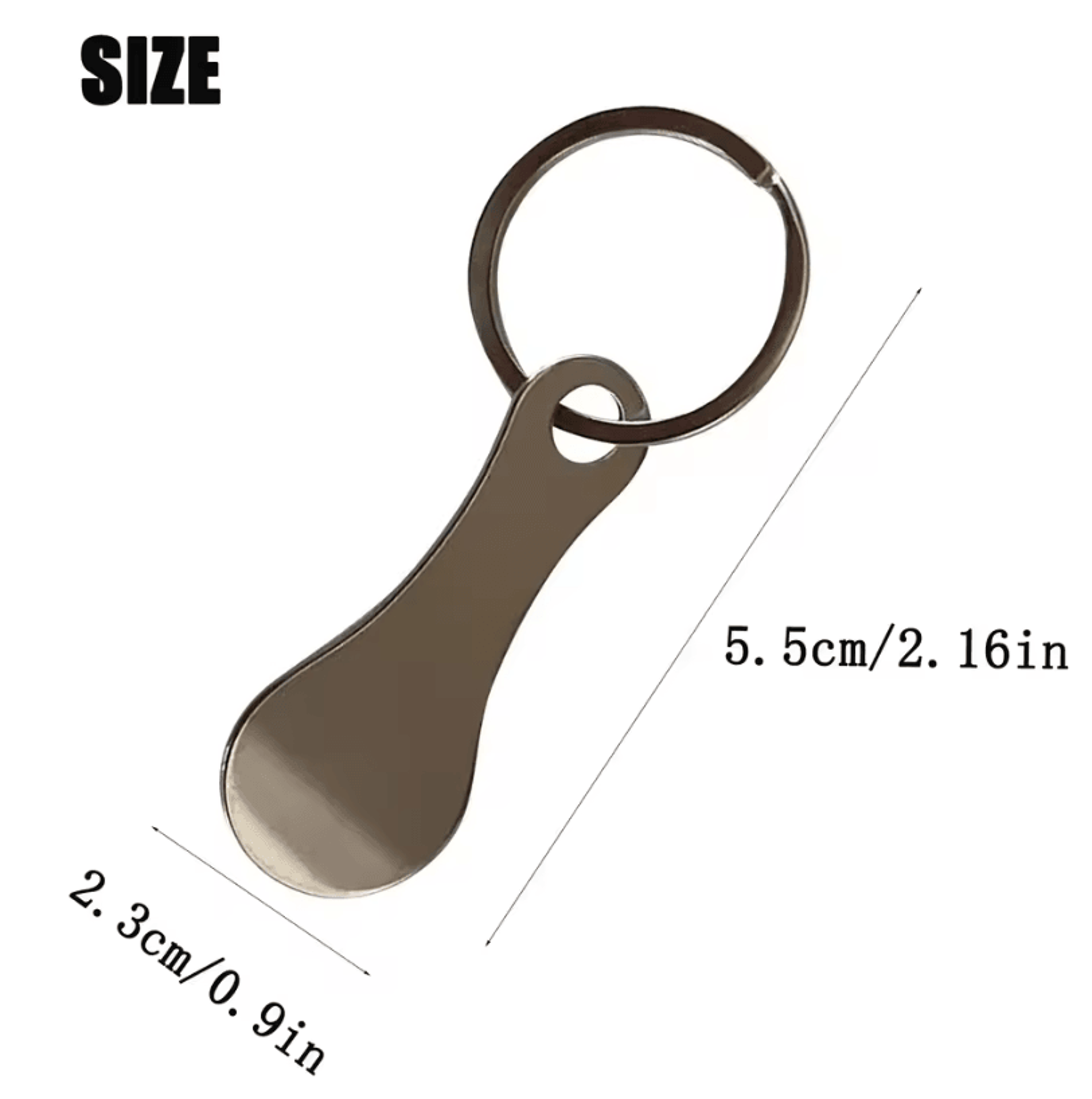 Aluminum Alloy Shopping Cart Token Keychain  Portable Trolley Unlock Key Ring 3
