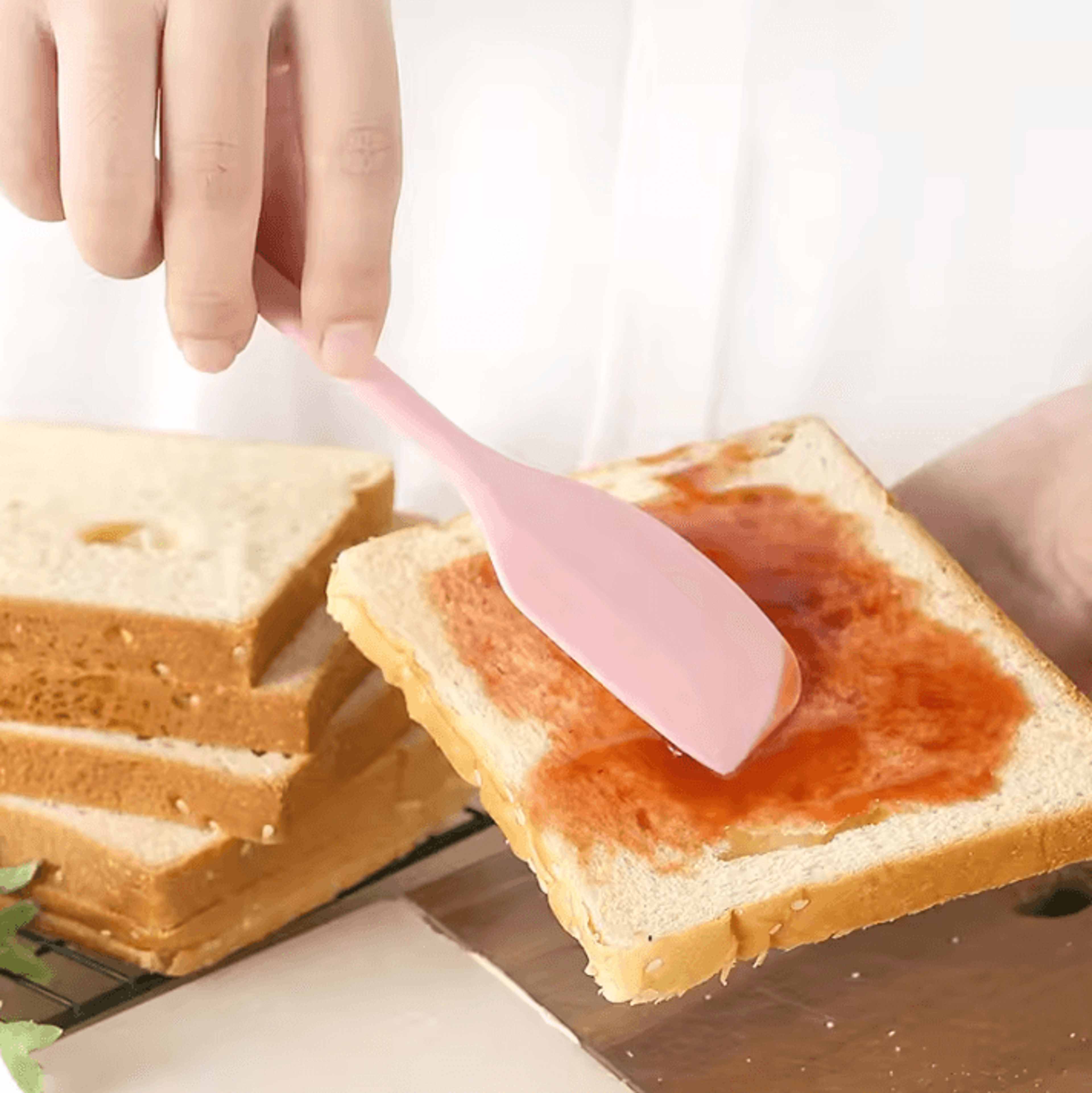HeatResistant Silicone Cream Spatula  NonStick Butter  Baking Scraper Tool 3