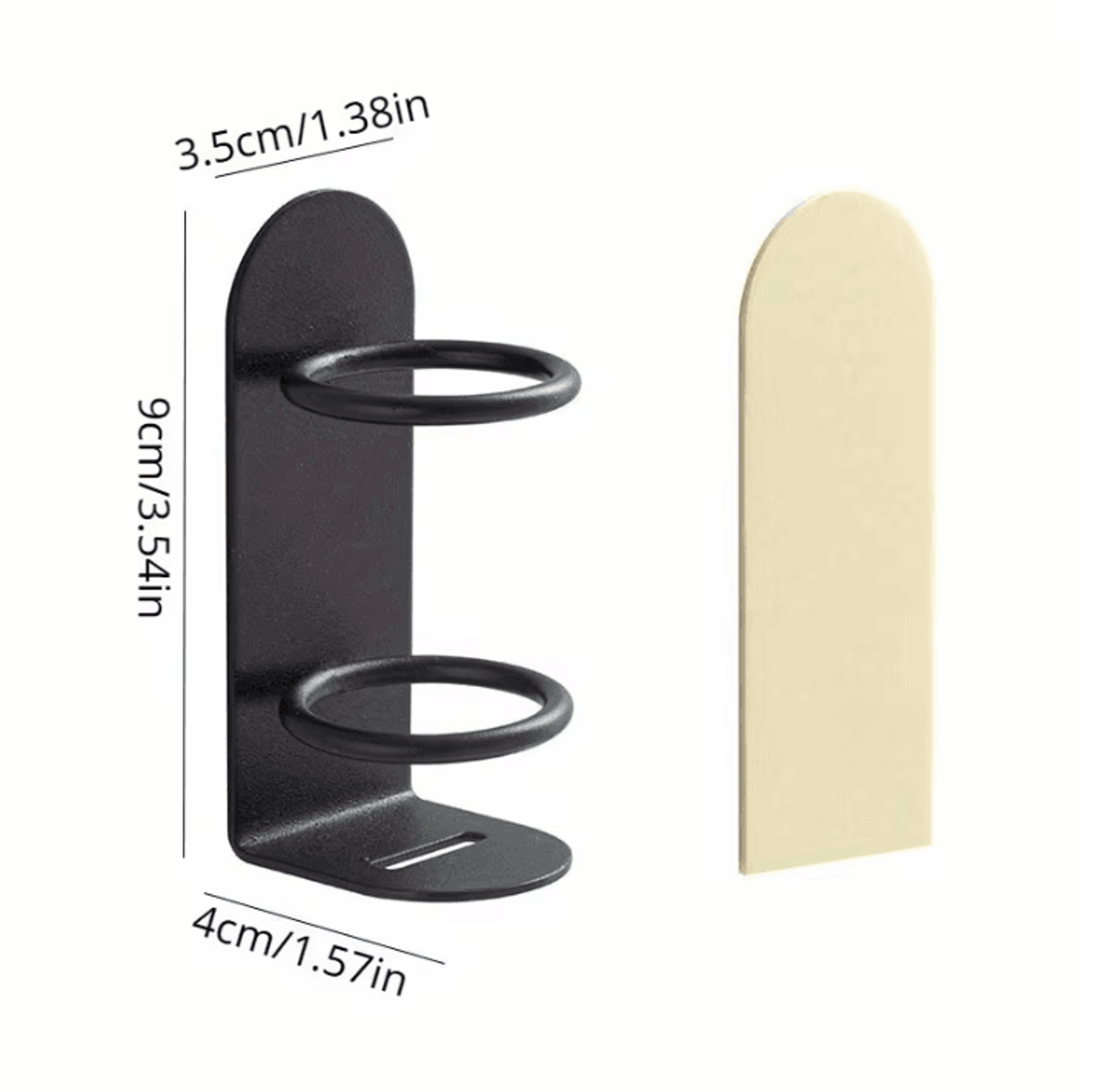 WallMounted Iron Toothbrush Holder  NoDrill Bathroom Storage Rack With Drainage 4