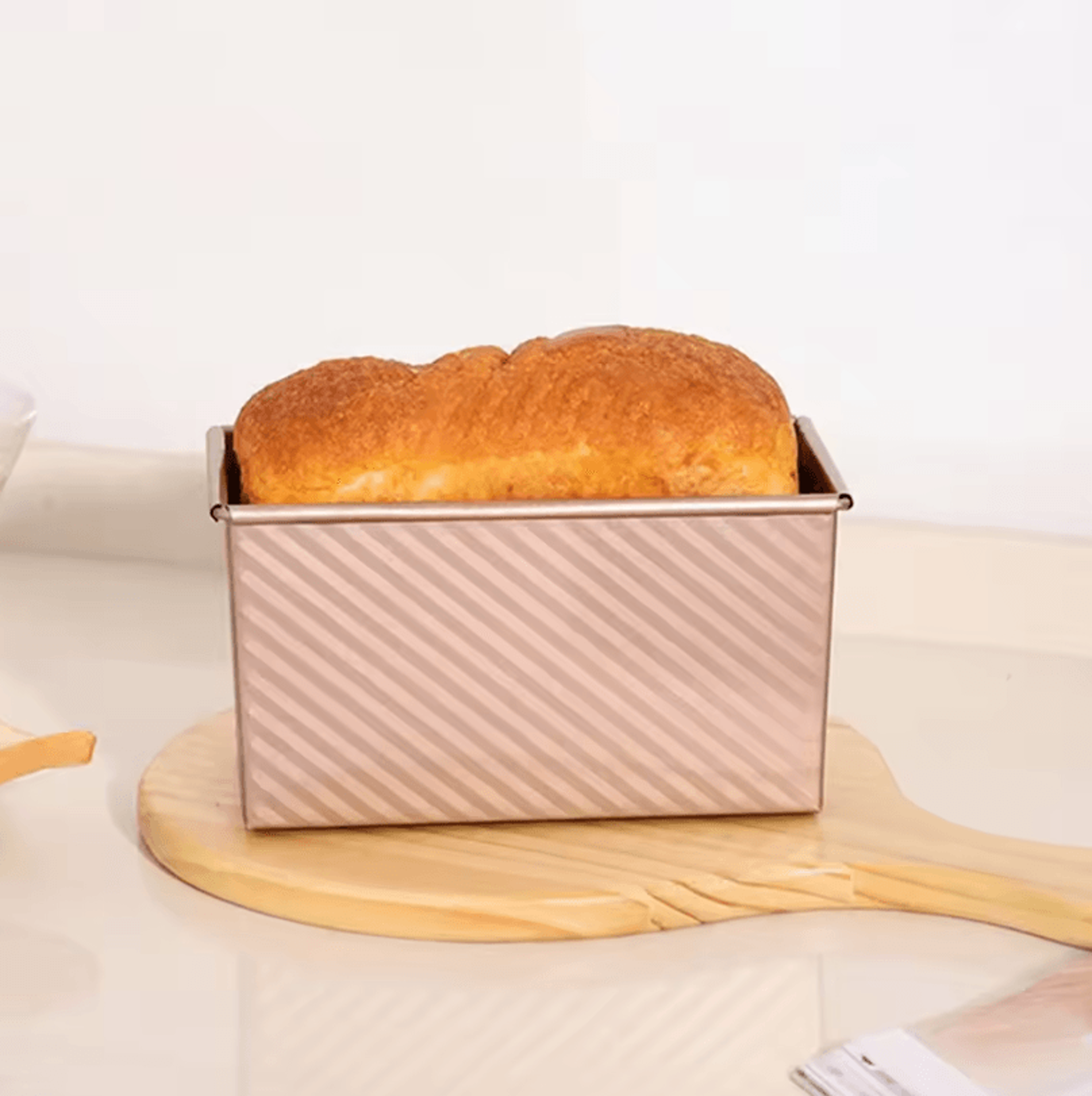 NonStick Pullman Loaf Pan With Lid  Carbon Steel Bread Baking Mold For Perfect Square Loaves 3