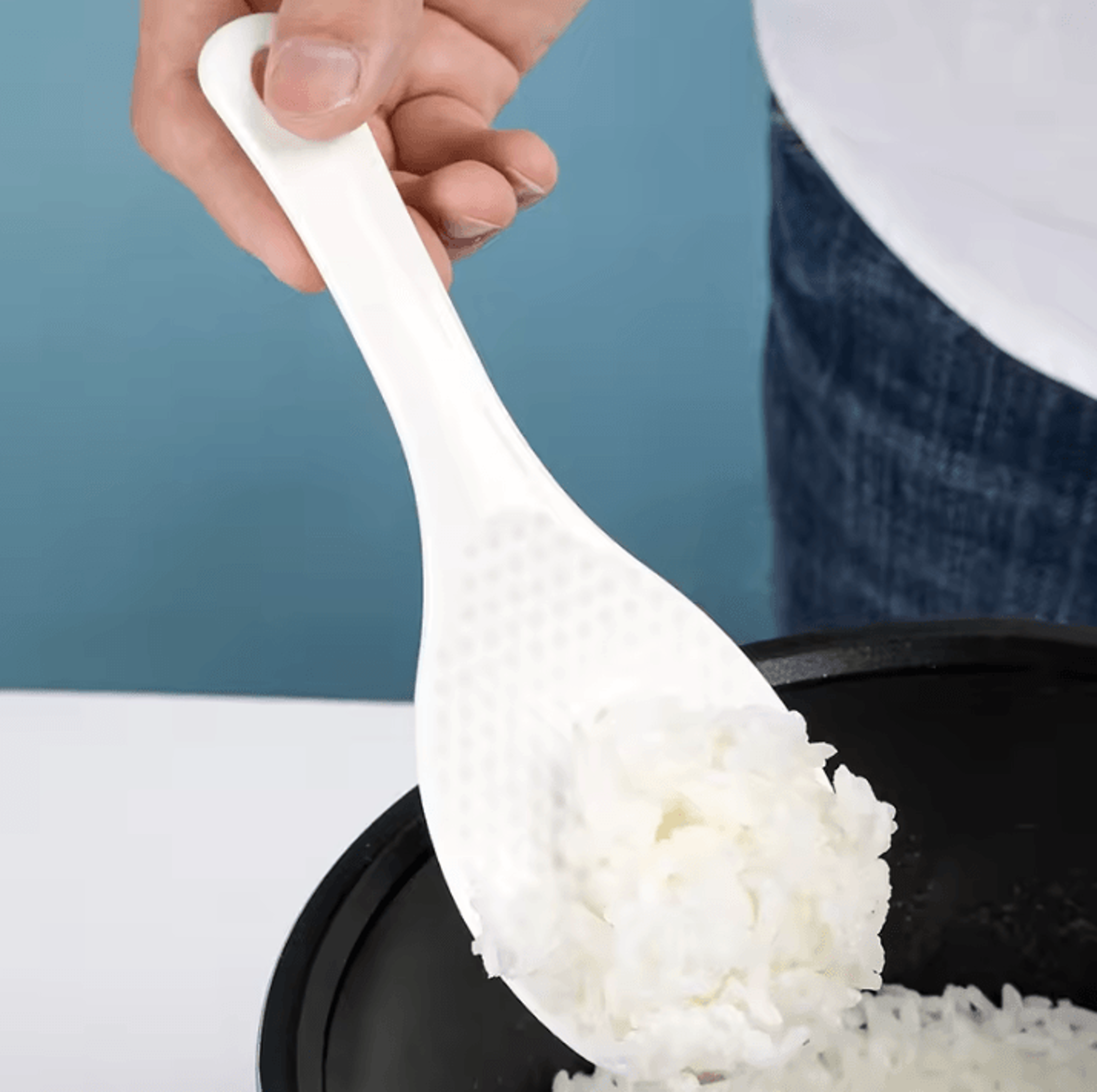 non-stick silicone rice spoon – heat-resistant rice paddle for rice cooker & kitchen use
