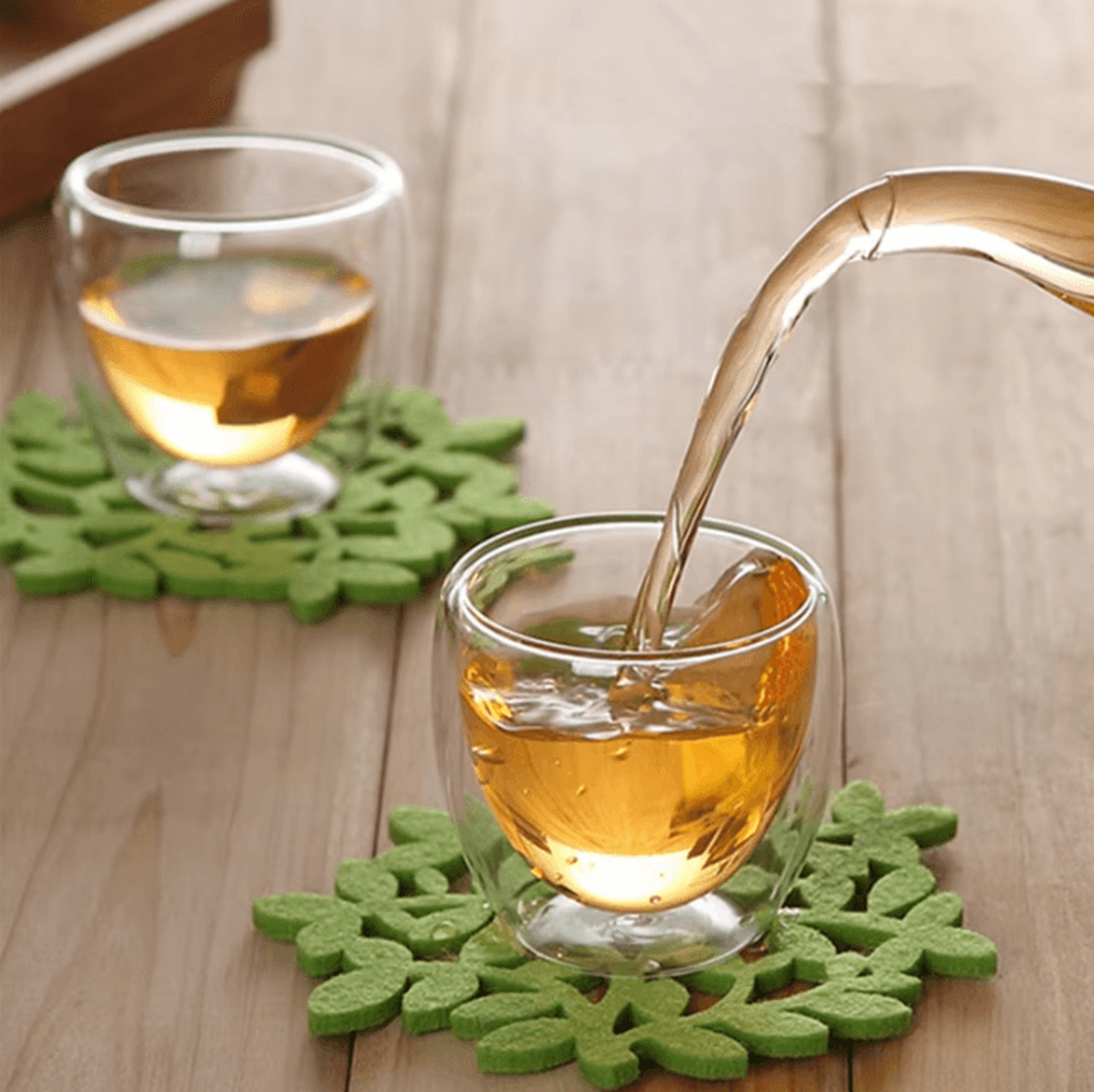 6-piece double wall glass espresso cups – 80ml insulated clear coffee & tea tasting set