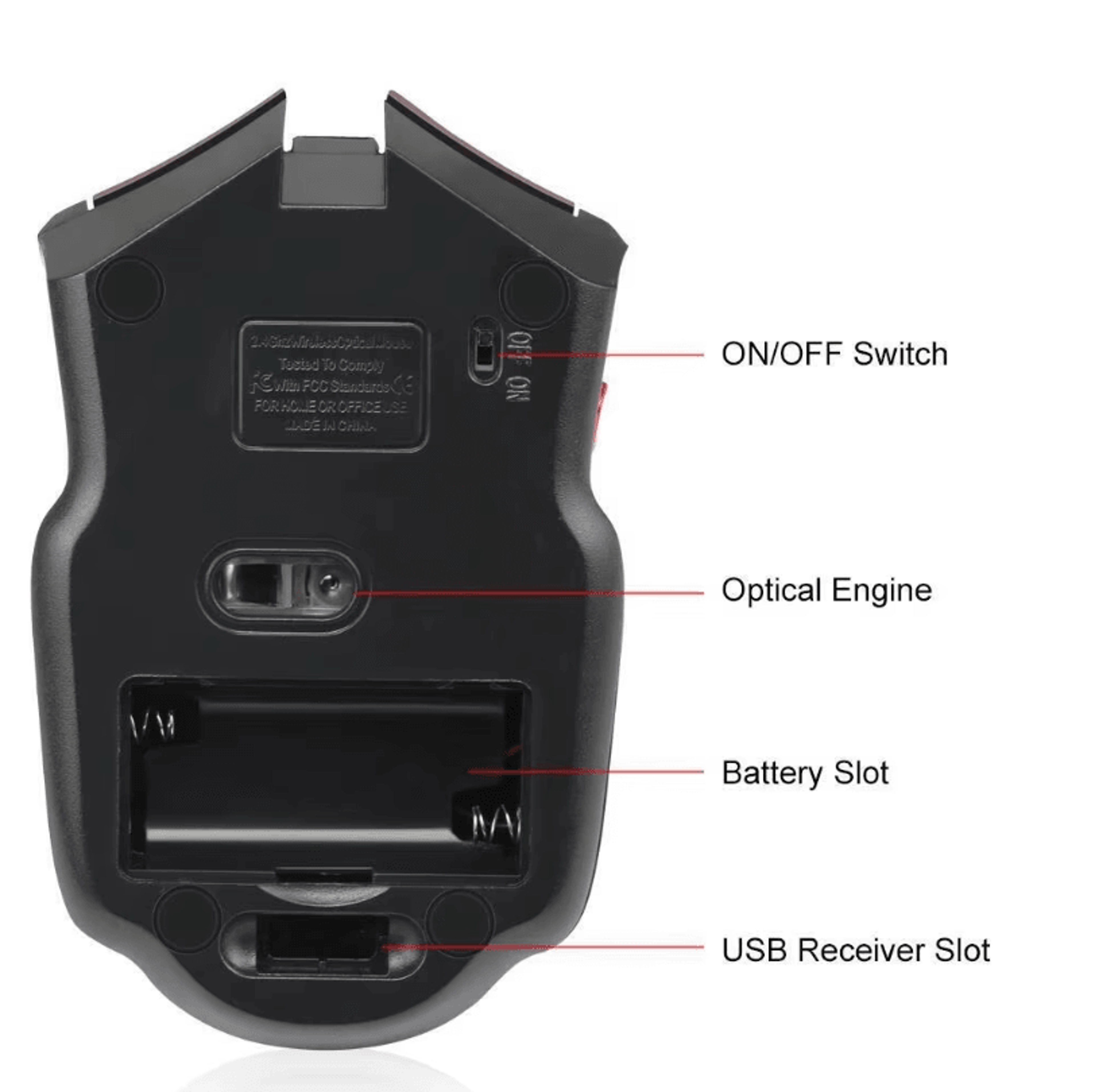 24G Wireless Gaming Mouse  1600 DPI Optical 6Button USB Receiver Mouse For PC  Laptop 2