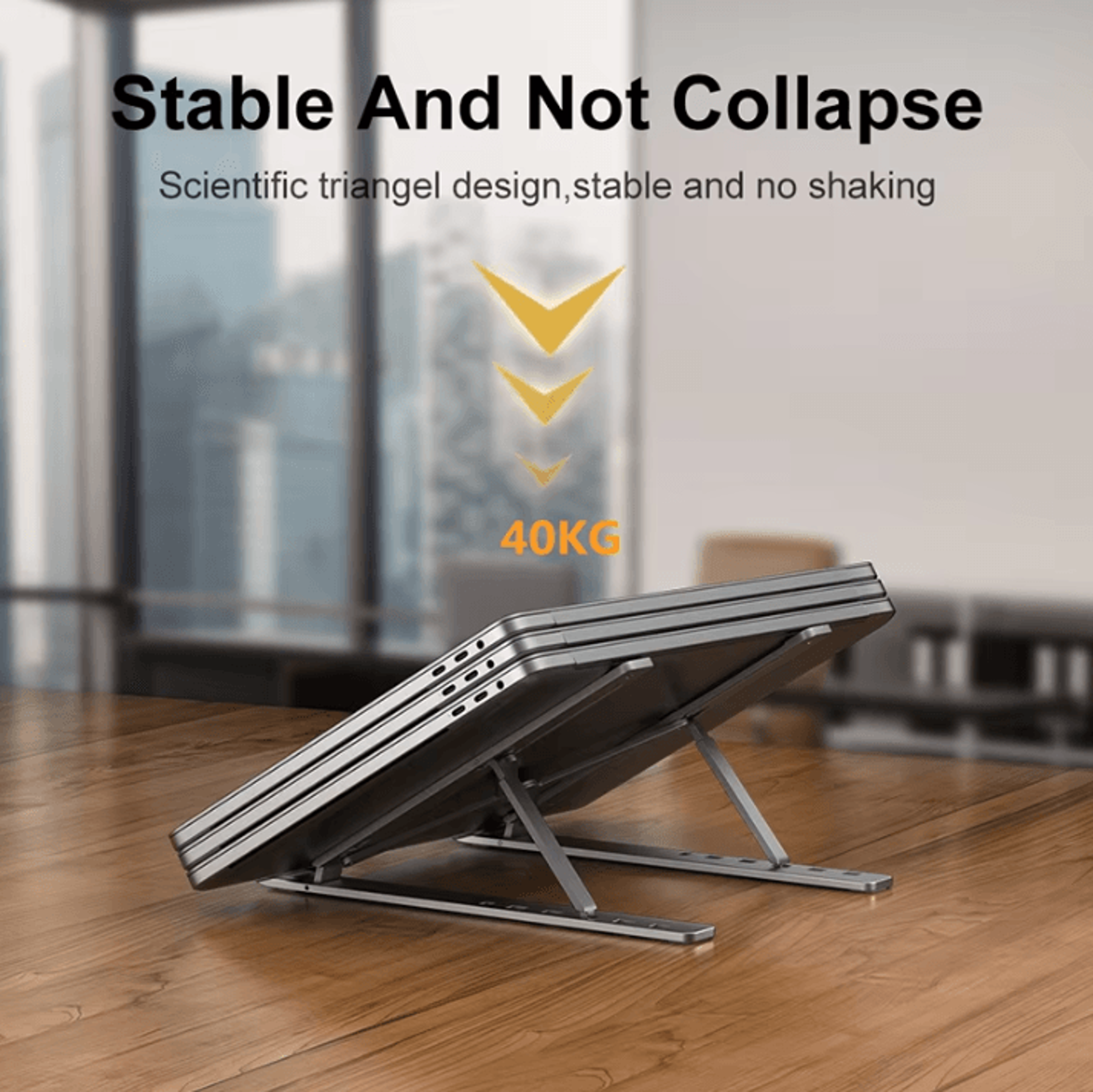 Adjustable Aluminum Laptop Stand  Foldable Ergonomic Cooling Stand For Notebook  MacBook 4