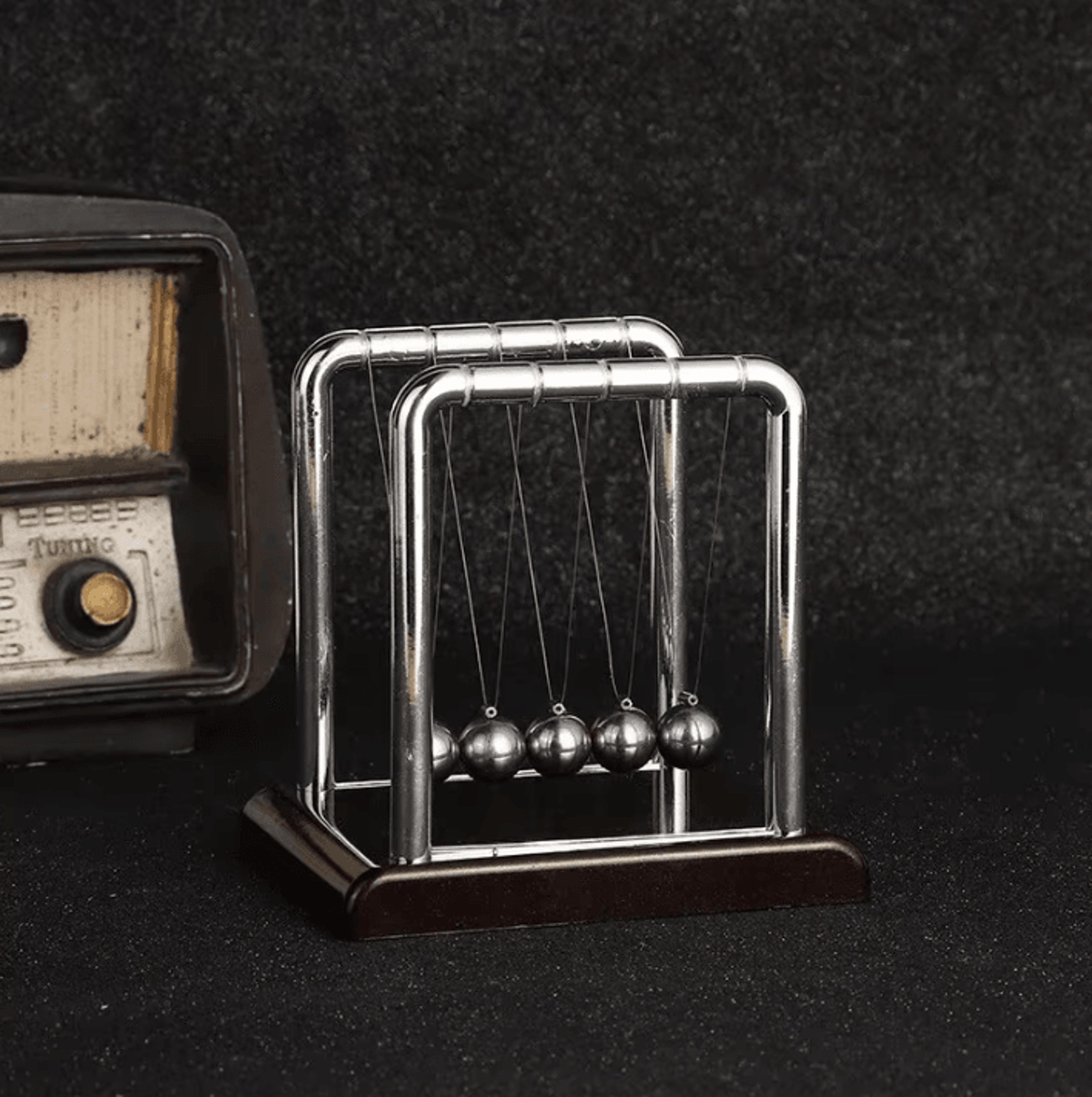 Newtons Cradle Desk Toy  Kinetic Steel Balance Balls Physics Pendulum Decor 3