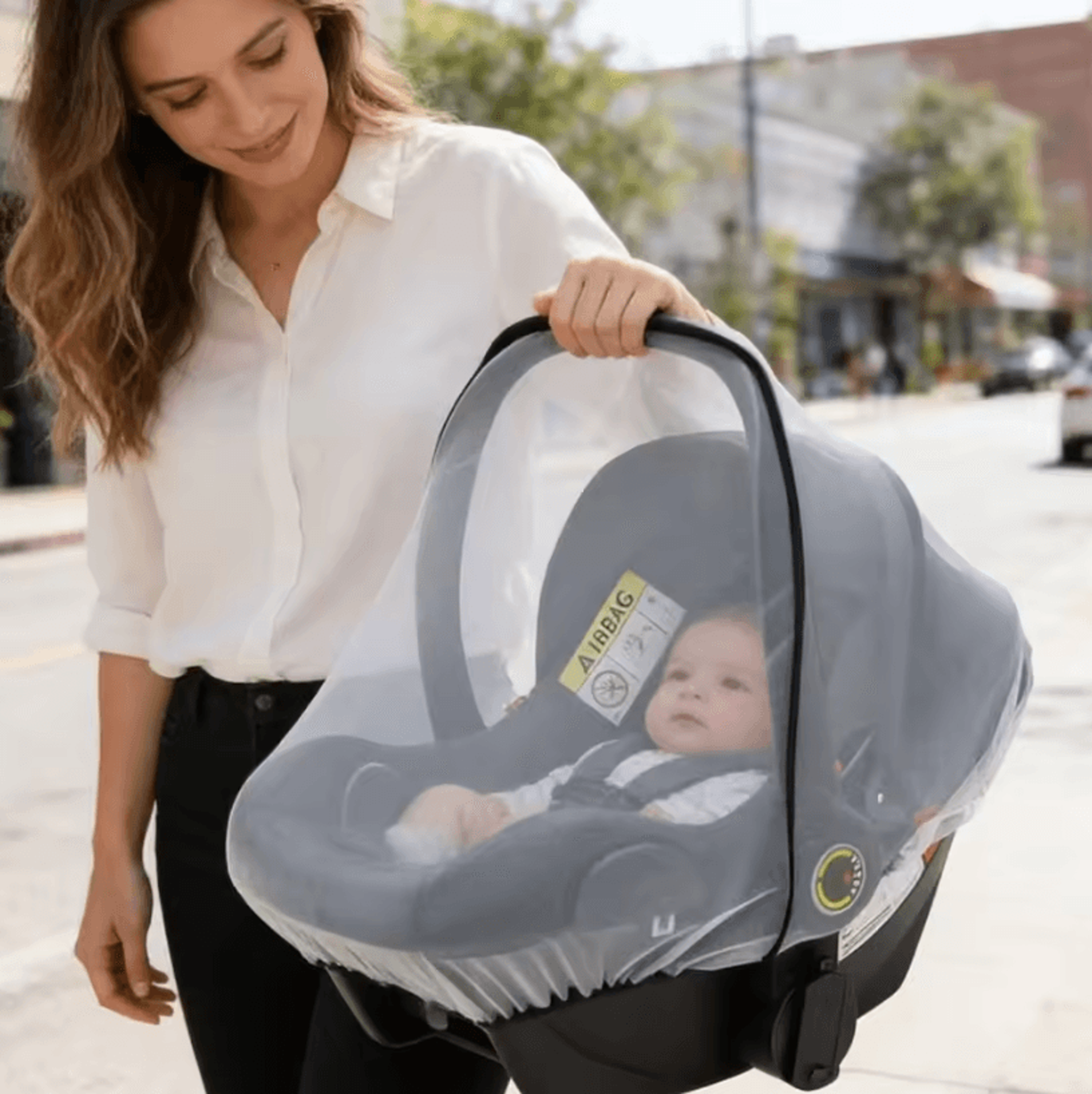 universal baby stroller mosquito net – breathable full-cover insect protection