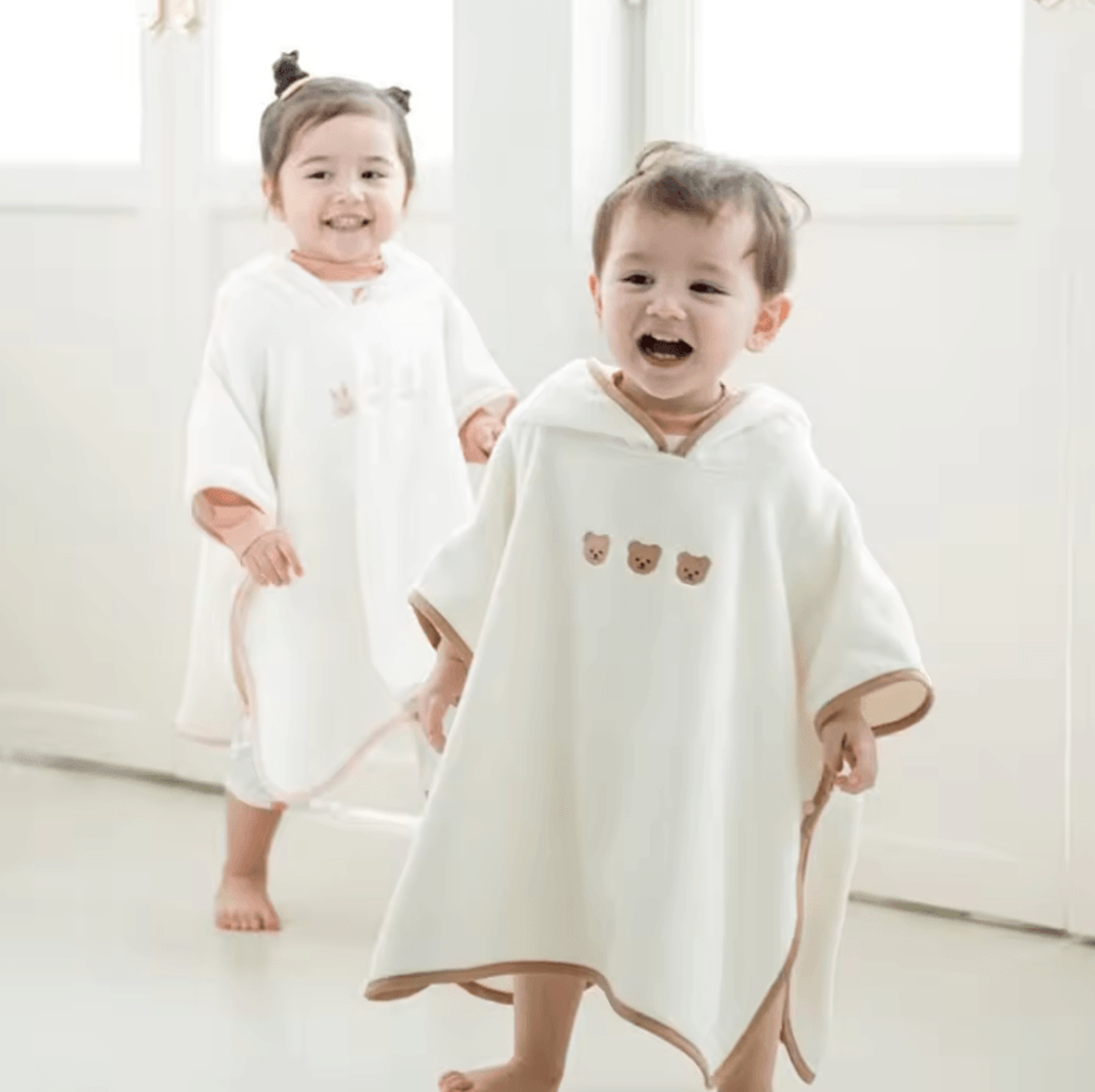cute cartoon coral velvet baby hooded bath towel – soft warm wrap & bathrobe