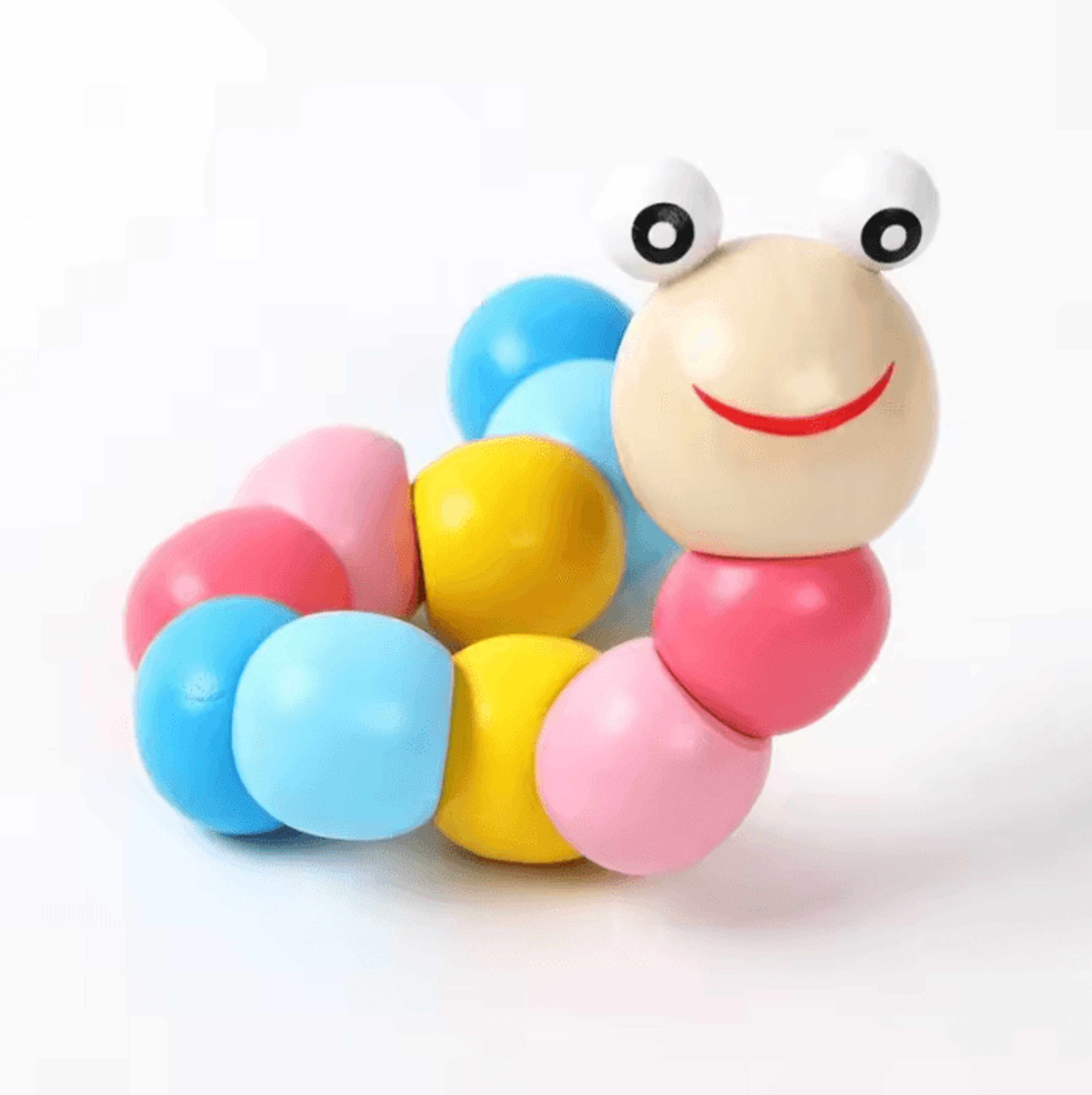 Colorful Montessori Caterpillar Wooden Toy For Sensory Learning  Play 2