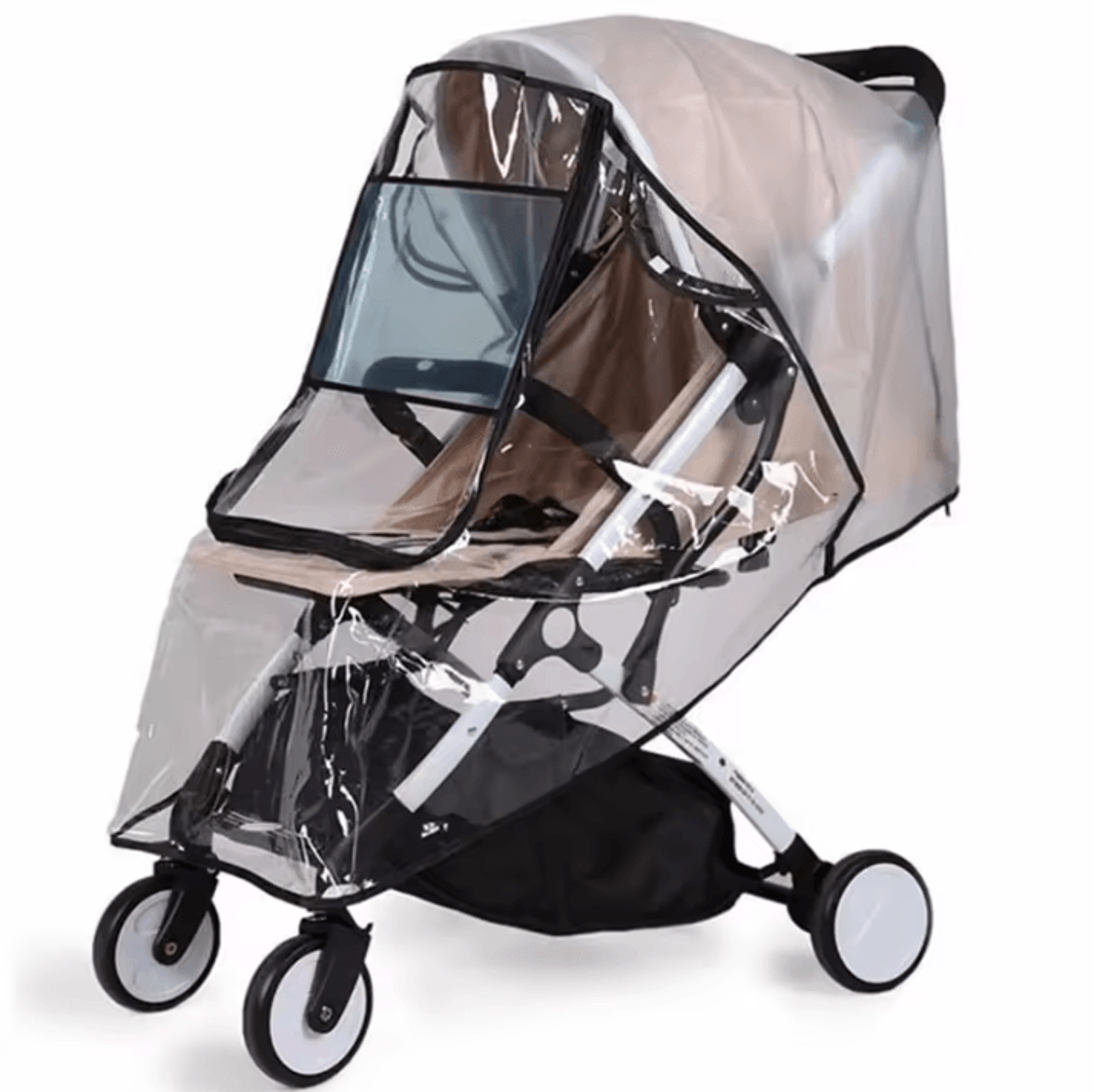 universal waterproof baby stroller rain cover with clear wind & dust protection