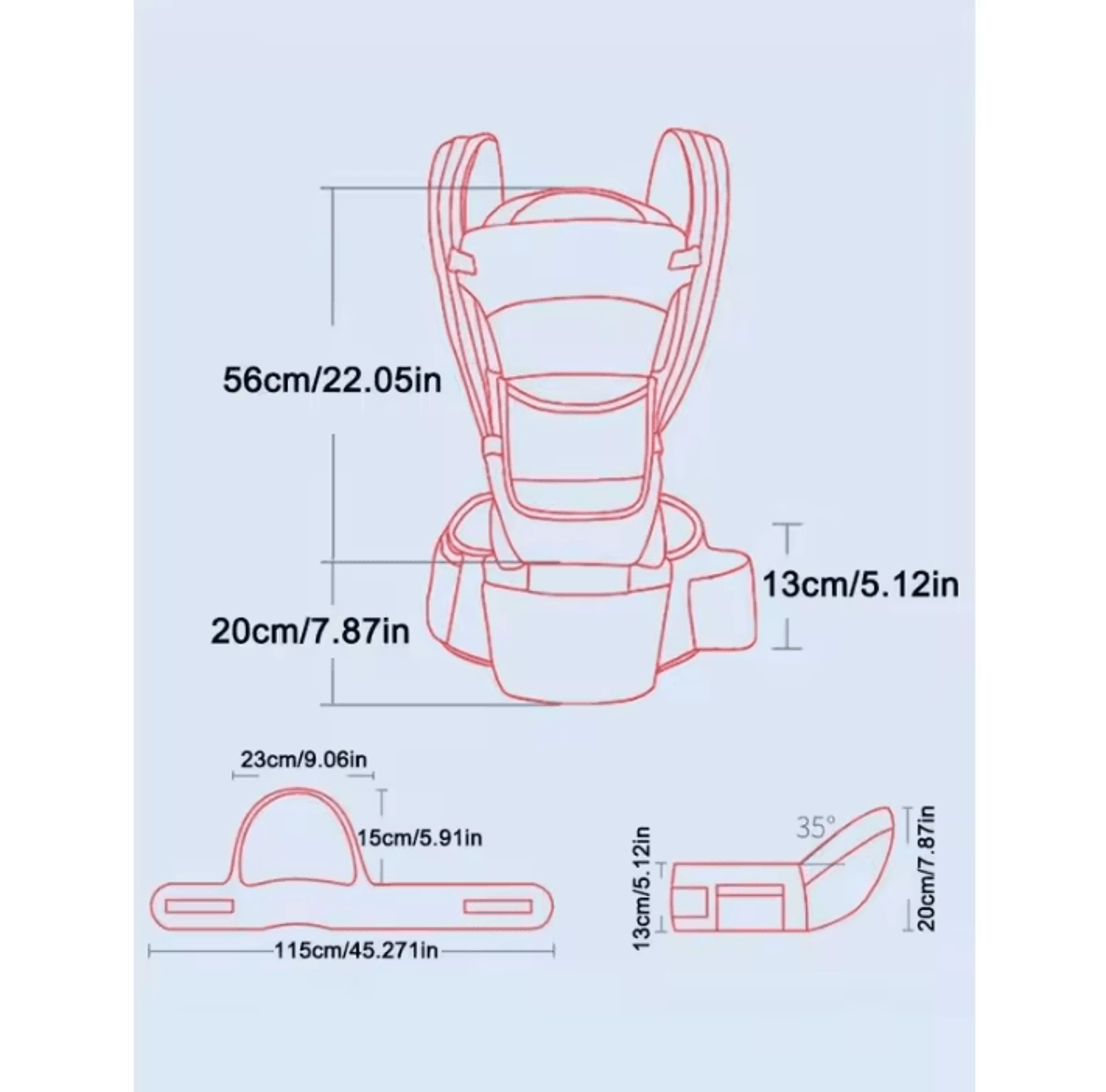 Ergonomic Baby Hip Seat Carrier With Adjustable Sling Support For Infants  Toddlers 5