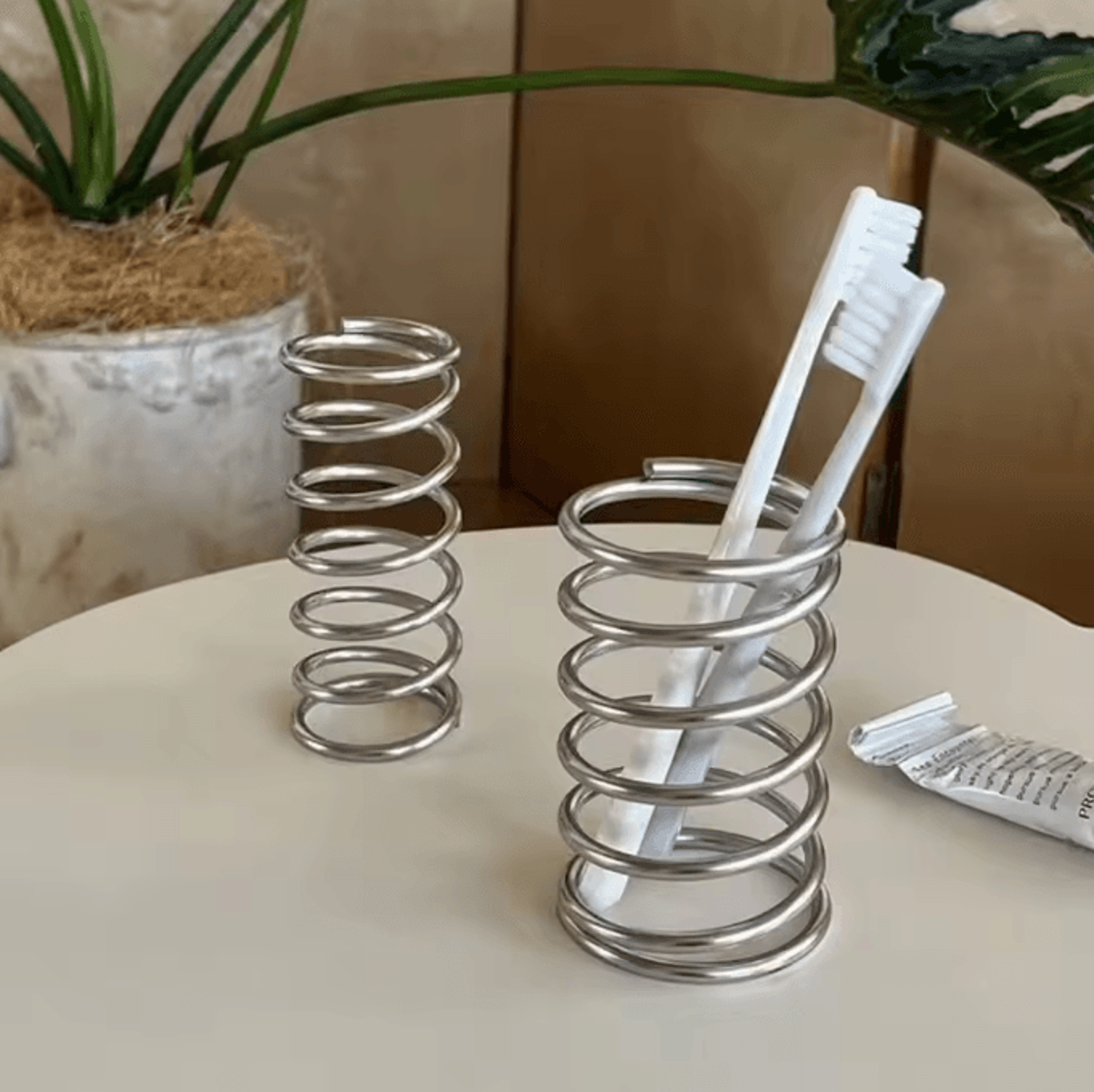 Stainless Steel Toothbrush Holder  MultiSlot Bathroom Organizer  Storage Rack 1